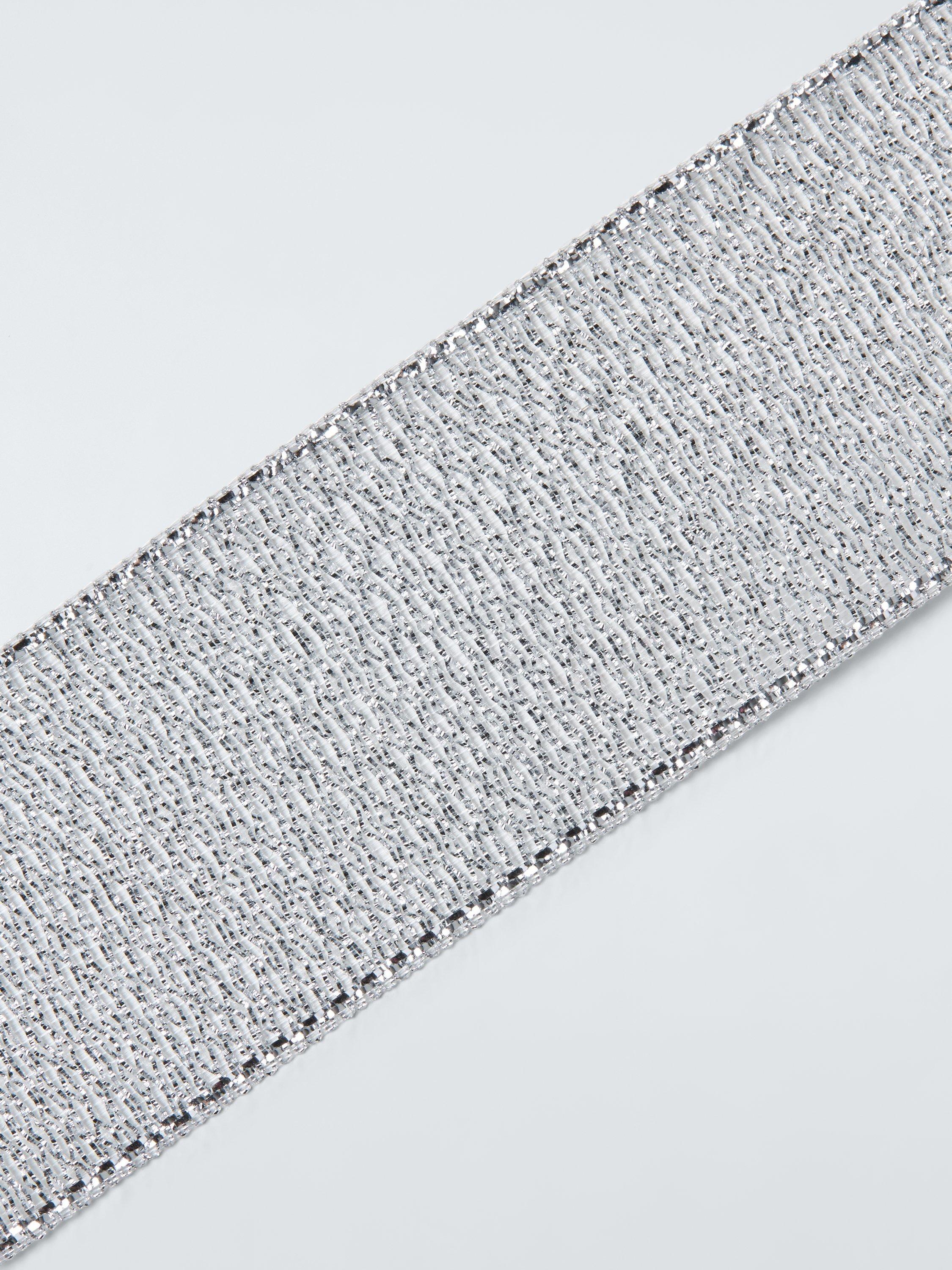 John Lewis gift ribbon sparkle silver 5m, UK version