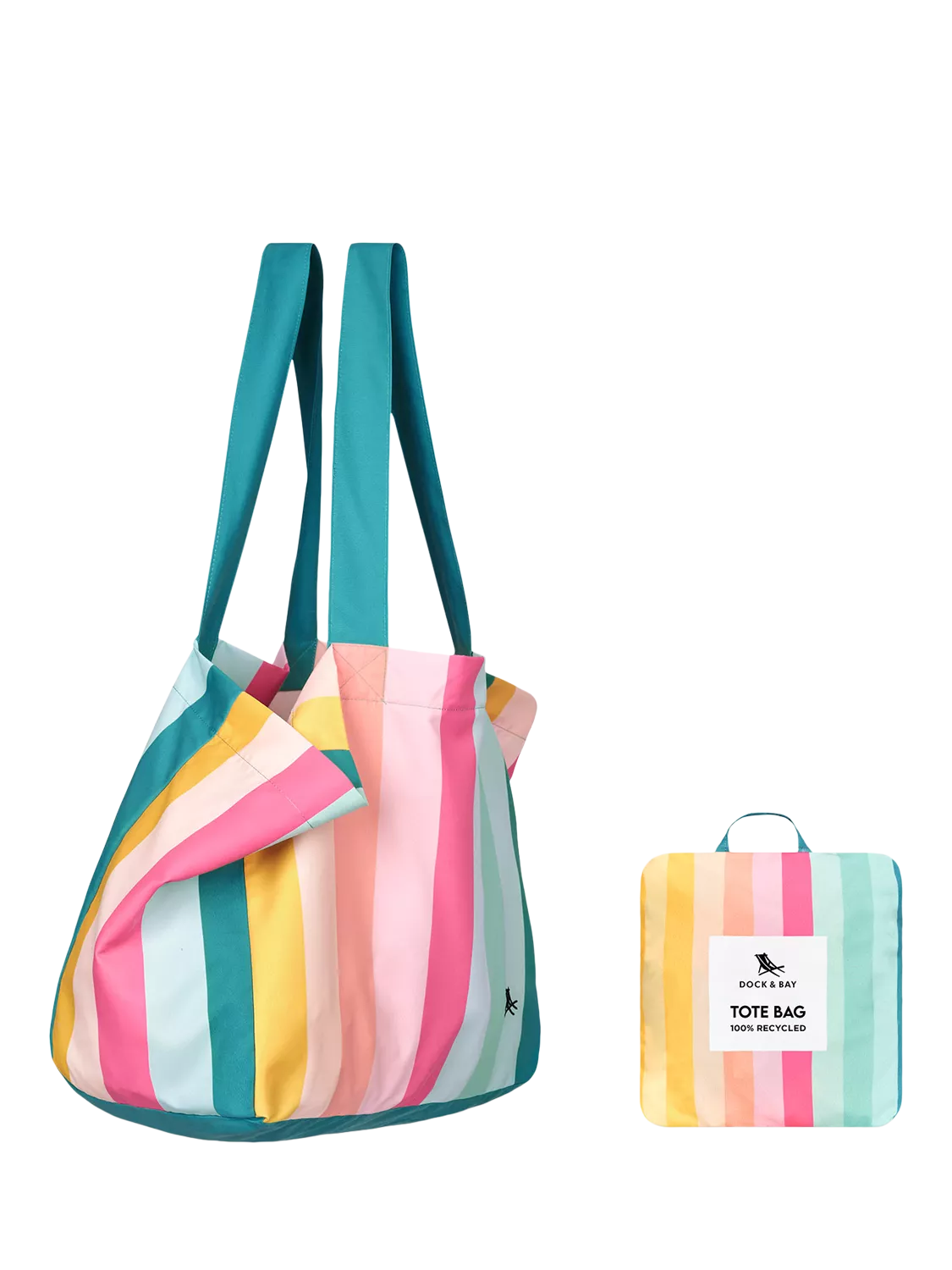 Dock & Bay Coastal Candy foldable tote bag - British product