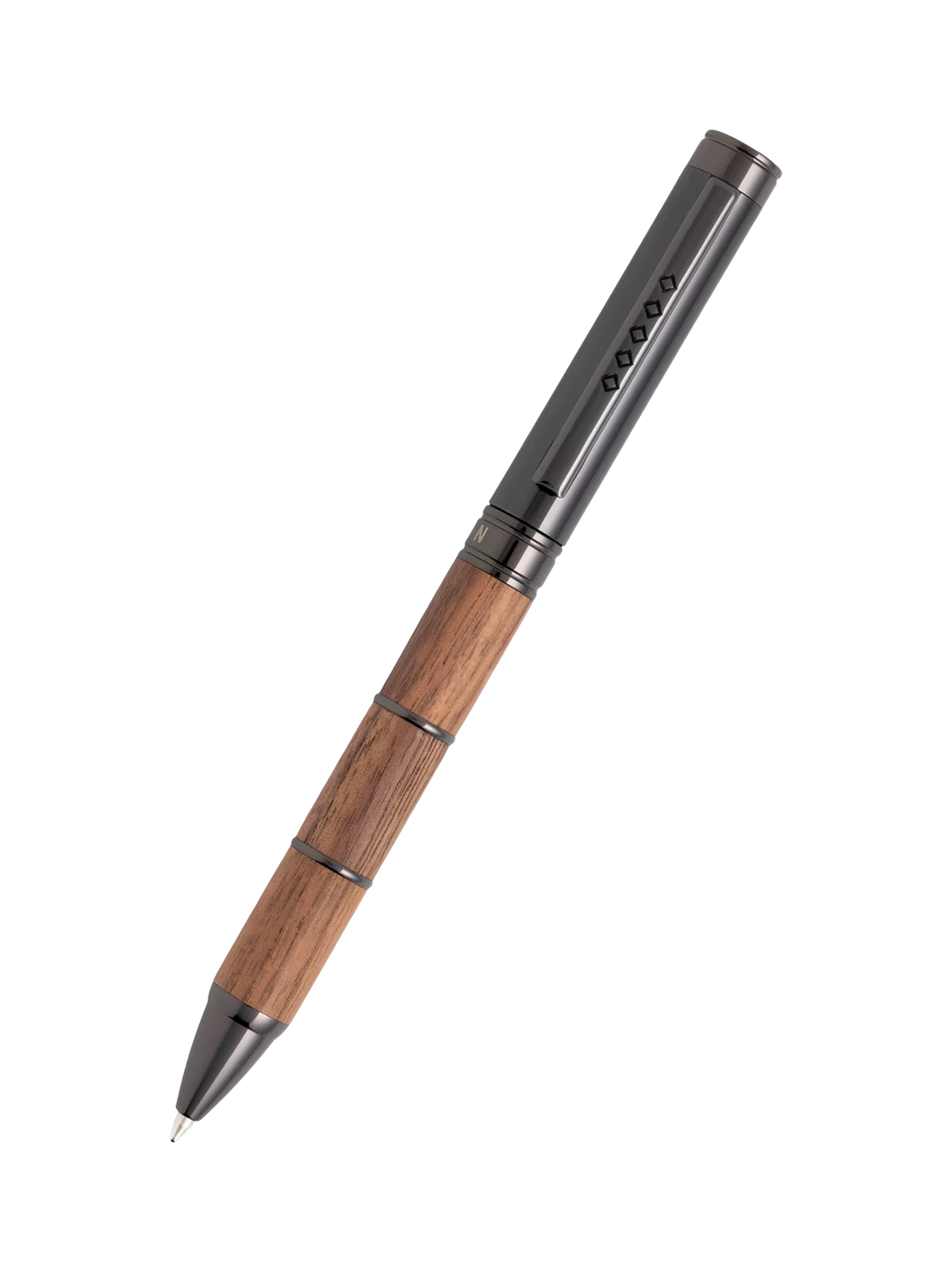 Tom Hessin Revolution Ballpoint Pen Rustic walnut wood gunmetal, imported from the UK