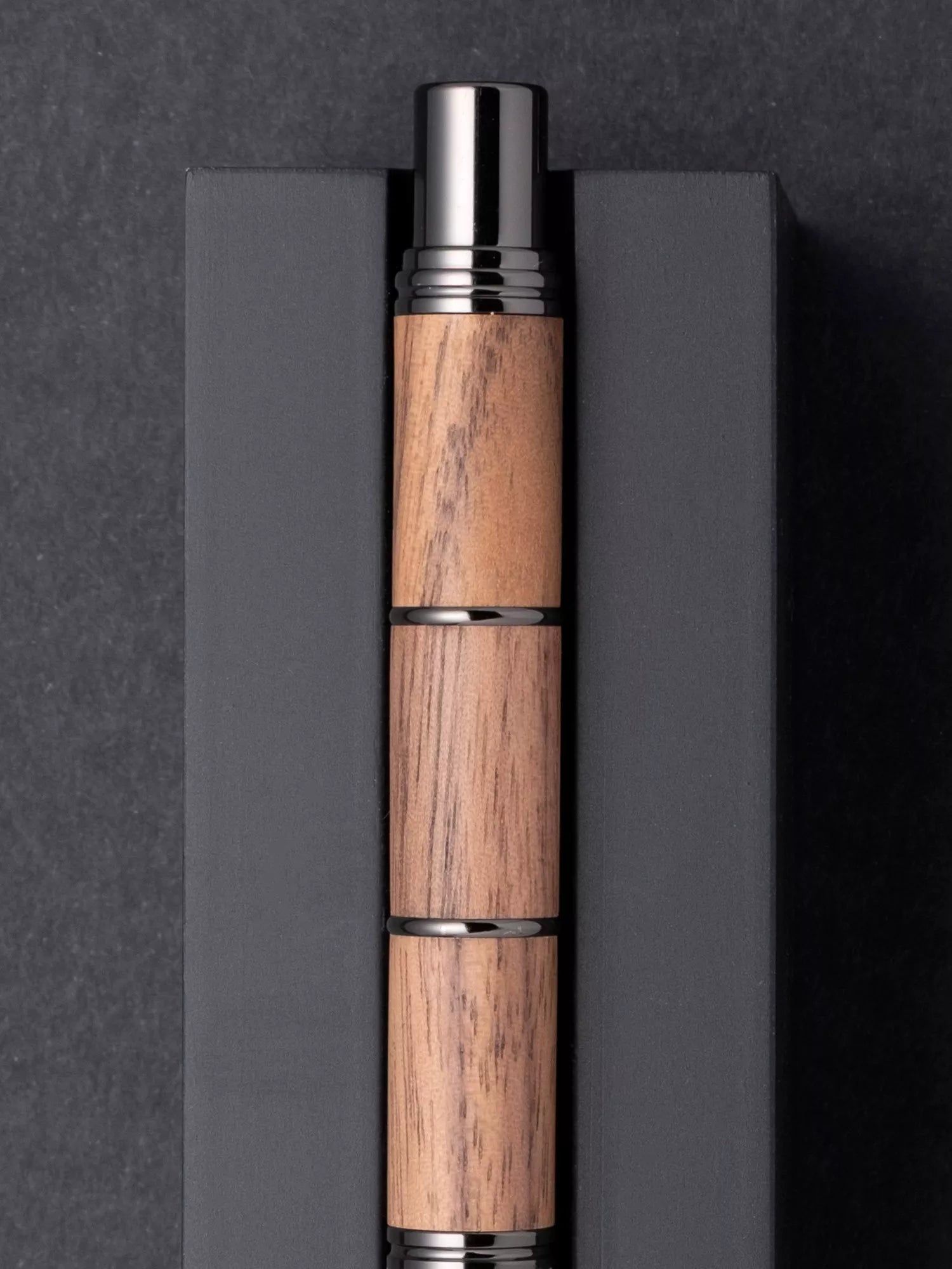 Tom Hessin Revolution Ballpoint Pen Rustic walnut wood gunmetal, imported from the UK
