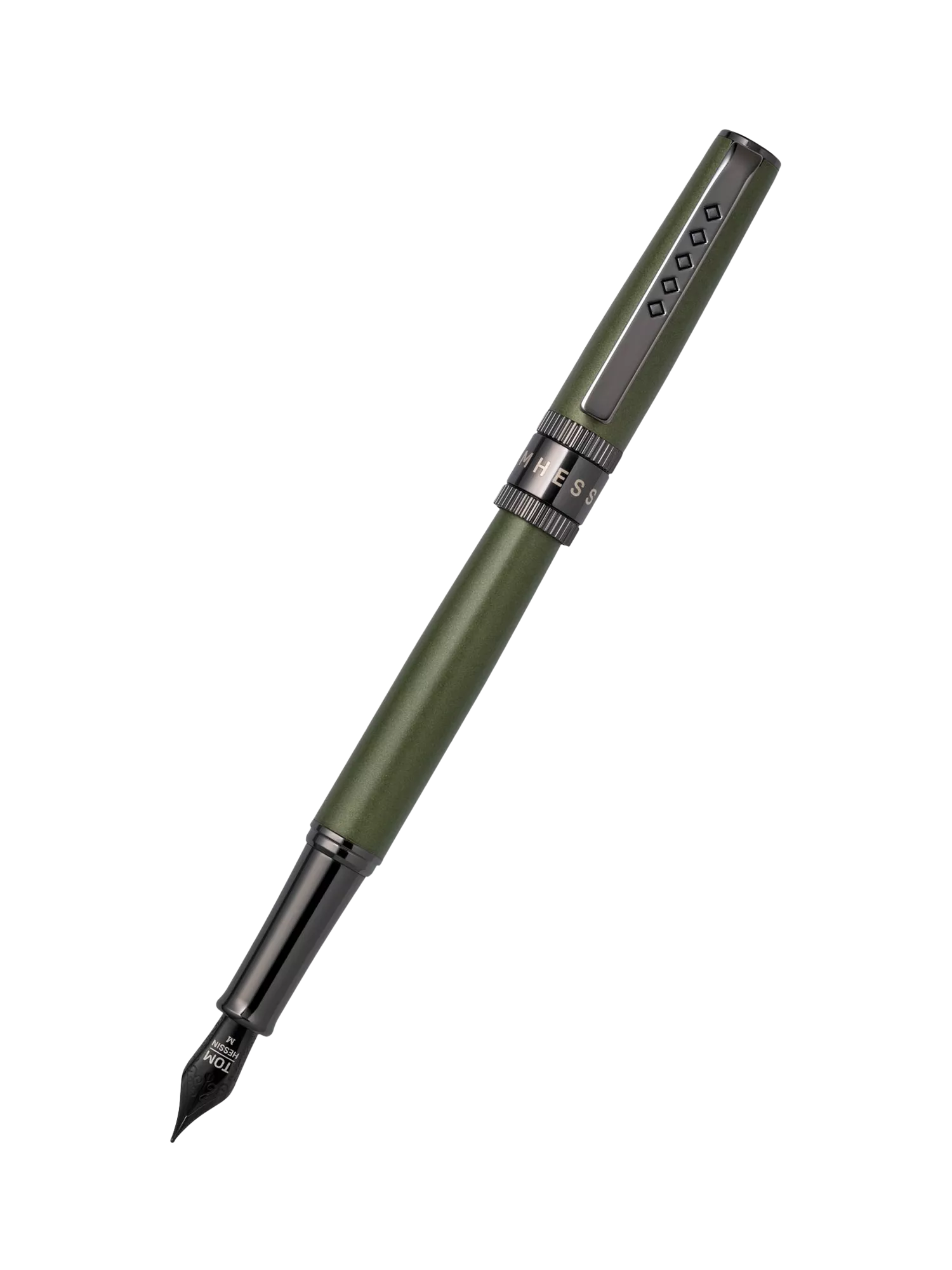 Tom Hessin Rebel fountain pen Garrison Green Medium nib - British product