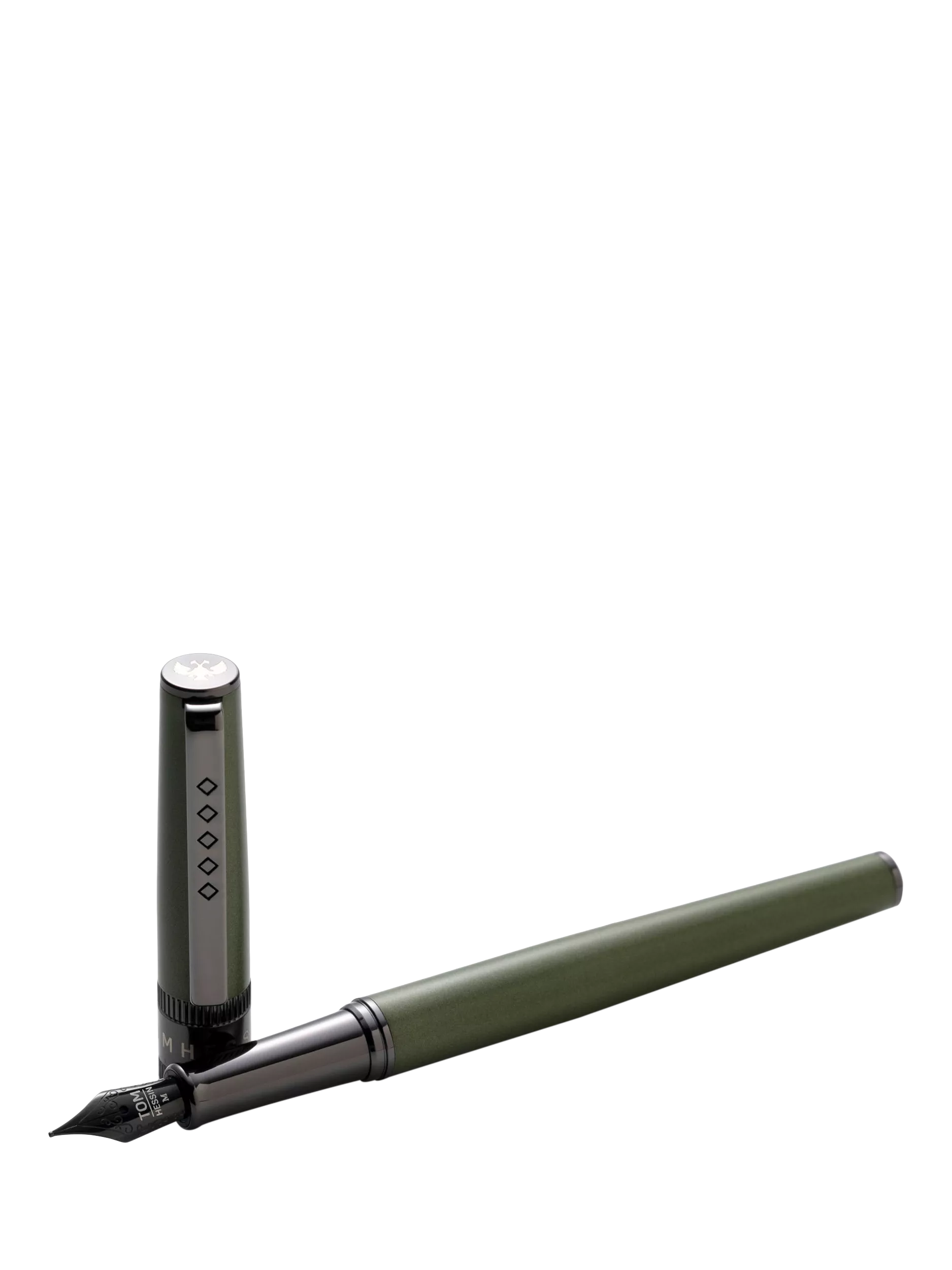 Tom Hessin Rebel fountain pen Garrison Green Medium nib - British product