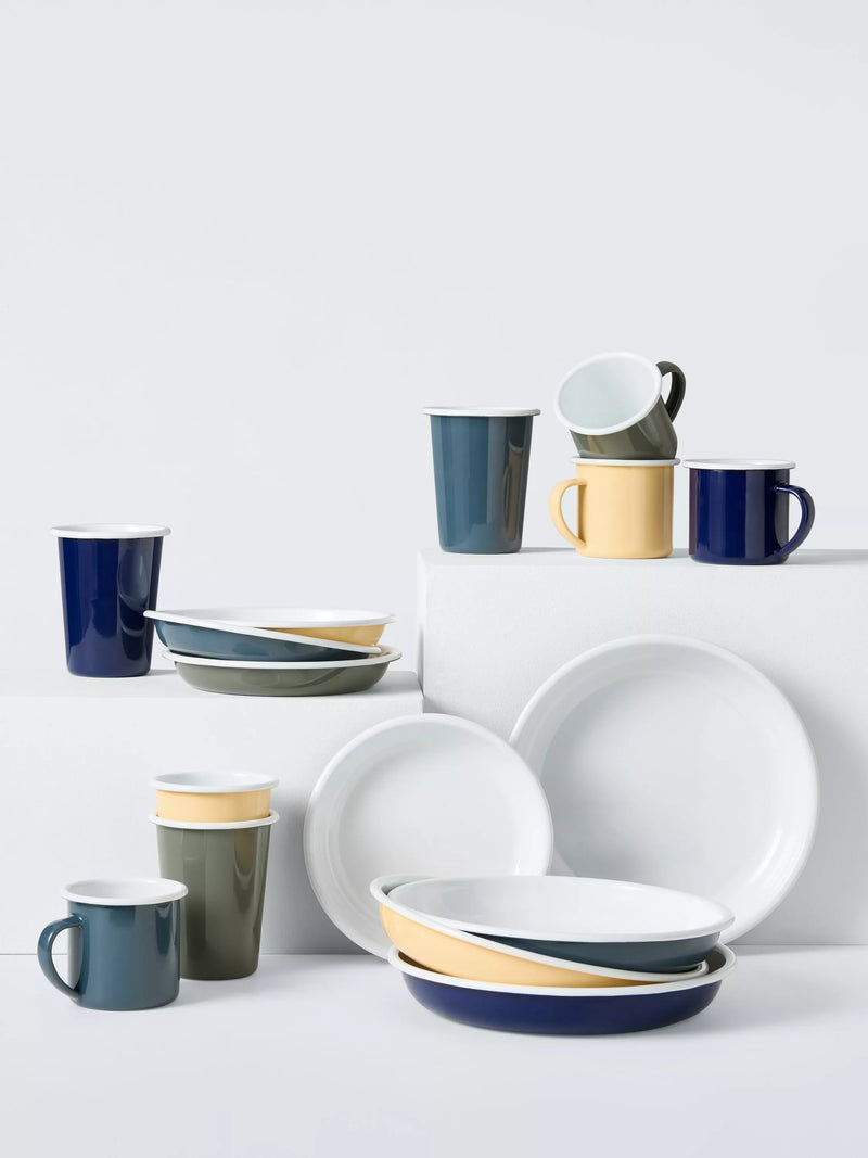 John Lewis enamel side plates 19cm multi - British product