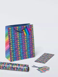 John Lewis Happy Birthday wrapping paper 3m blue, UK version