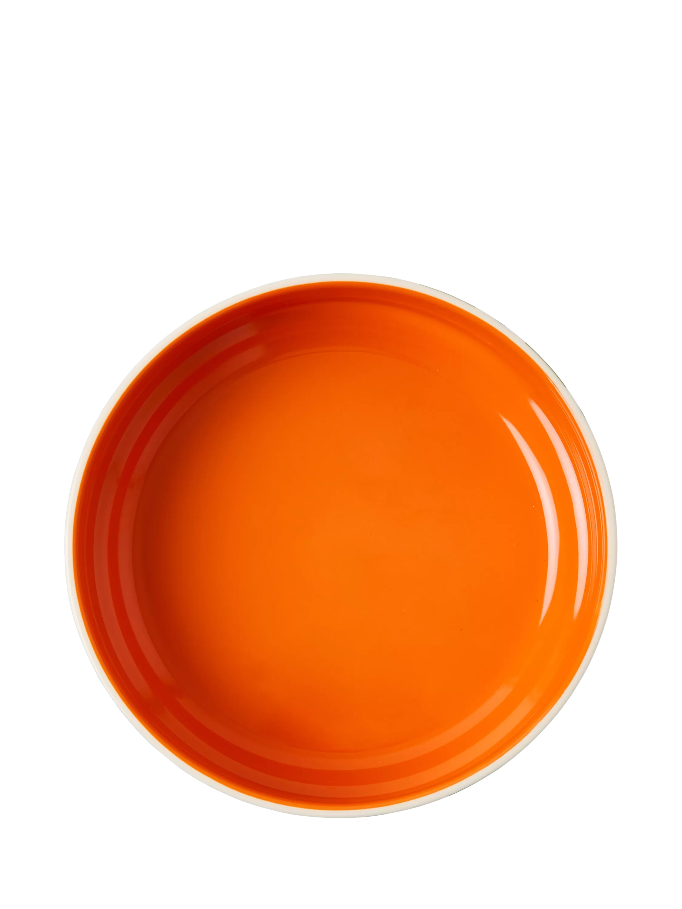 Orla Kiely Spot Square stoneware fruit bowl 26cm orange - British product