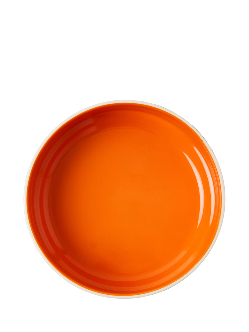 Orla Kiely Spot Square stoneware fruit bowl 26cm orange - British product