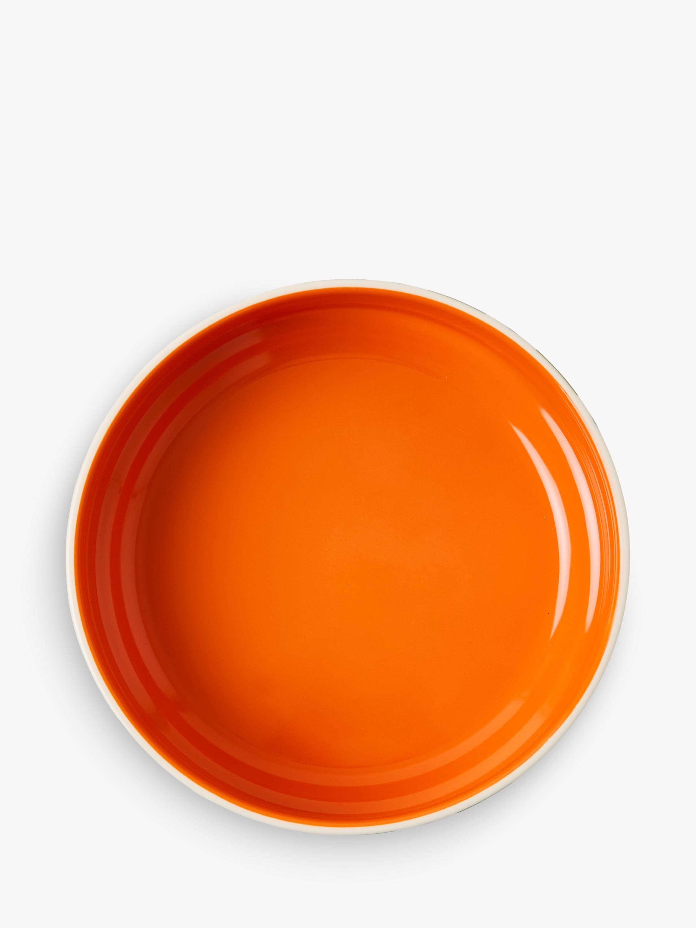 Orla Kiely Spot Square stoneware fruit bowl 26cm orange - British product
