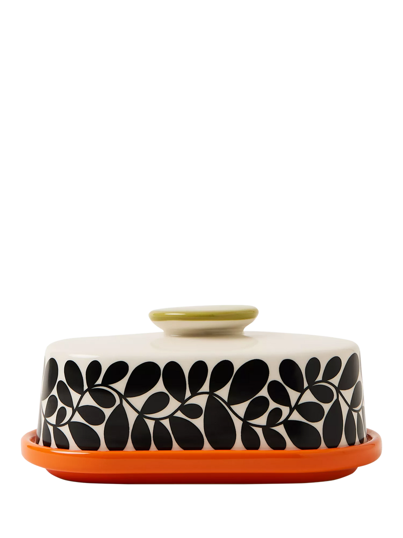 Orla Kiely Sycamore Stripe stoneware butter dish 17x10x8.5cm, UK version