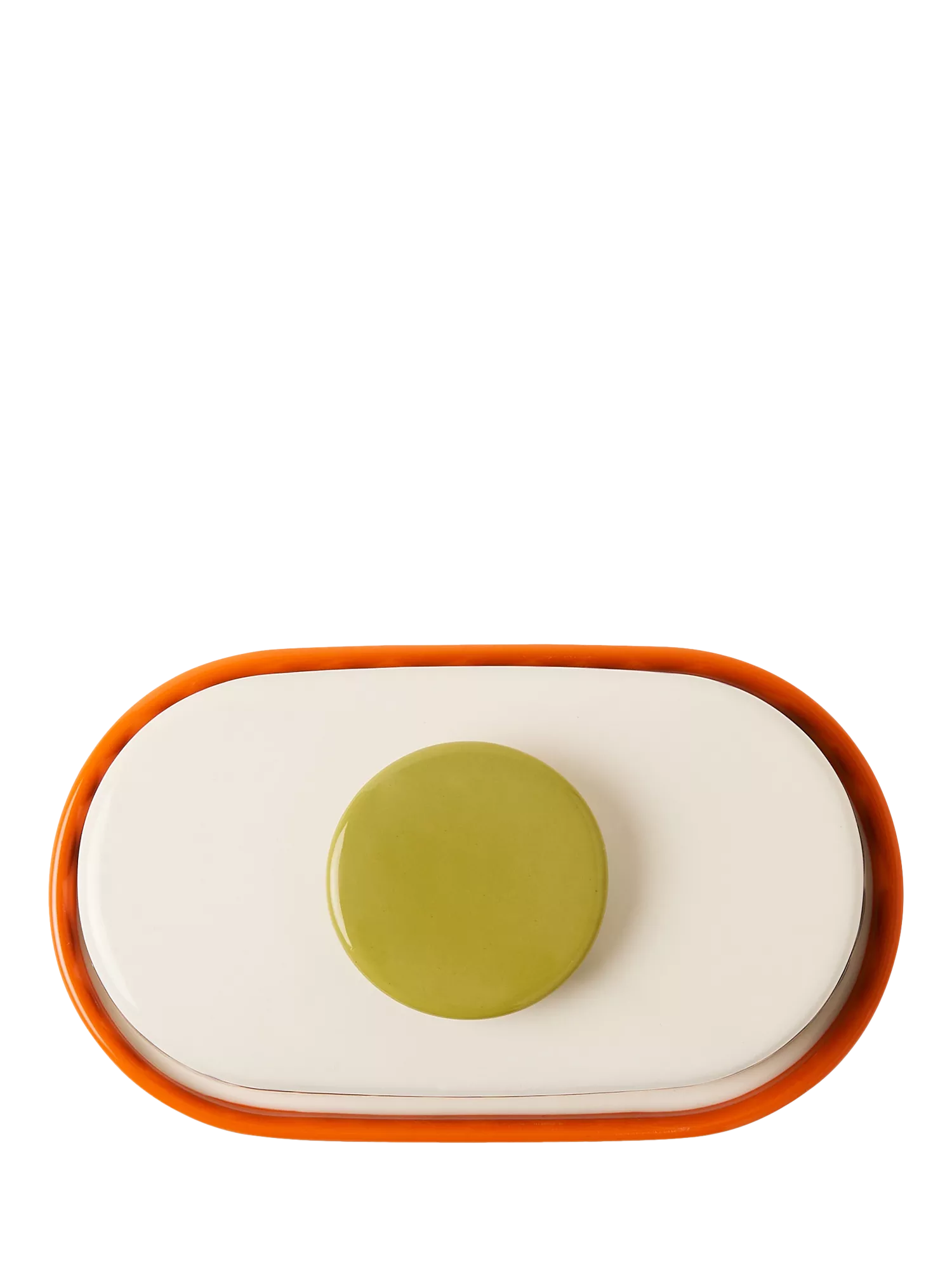 Orla Kiely Sycamore Stripe stoneware butter dish 17x10x8.5cm, UK version