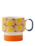 Orla Kiely stoneware mug orange 275ml, UK version
