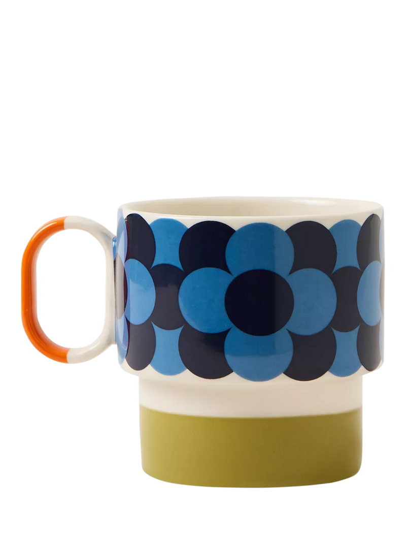 Orla Kiely Retro Stripe stoneware mug 275ml (British brand)