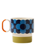 Orla Kiely Retro Stripe stoneware mug 275ml (British brand)