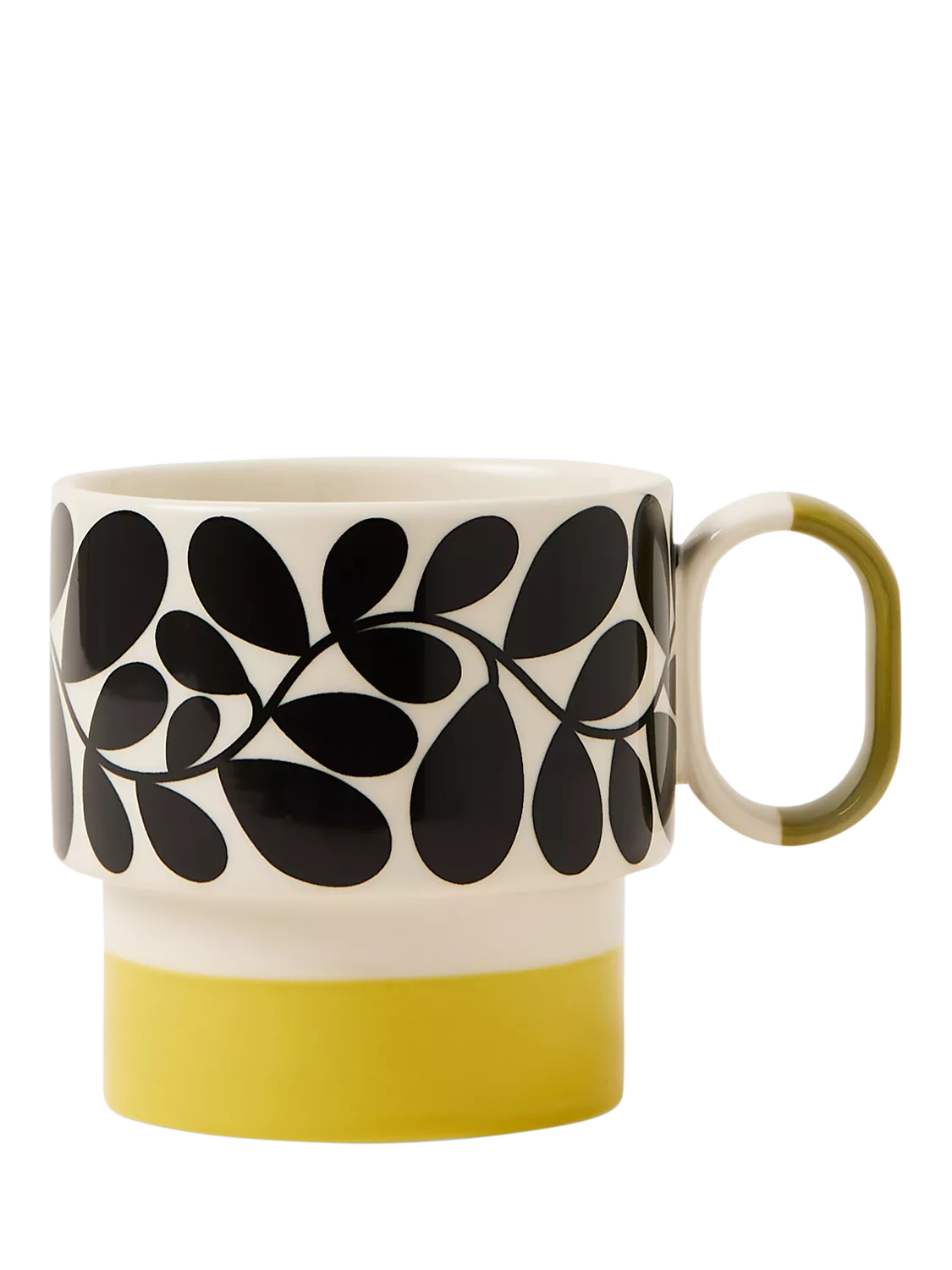 Orla Kiely stoneware mug Sycamore Stripe green 275ml, imported from the UK