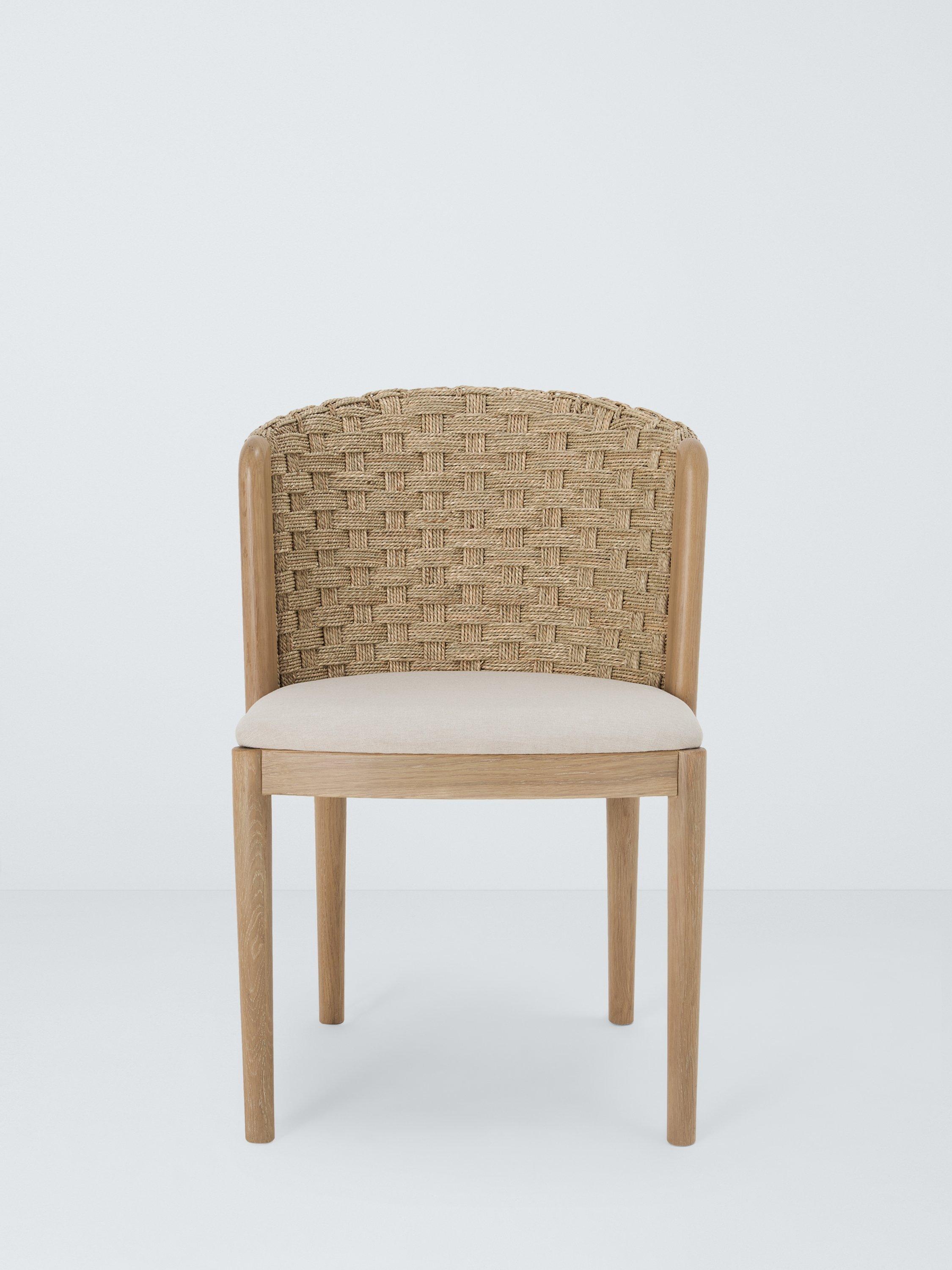 John Lewis Morgan dining chair handwoven seagrass linen (British brand)