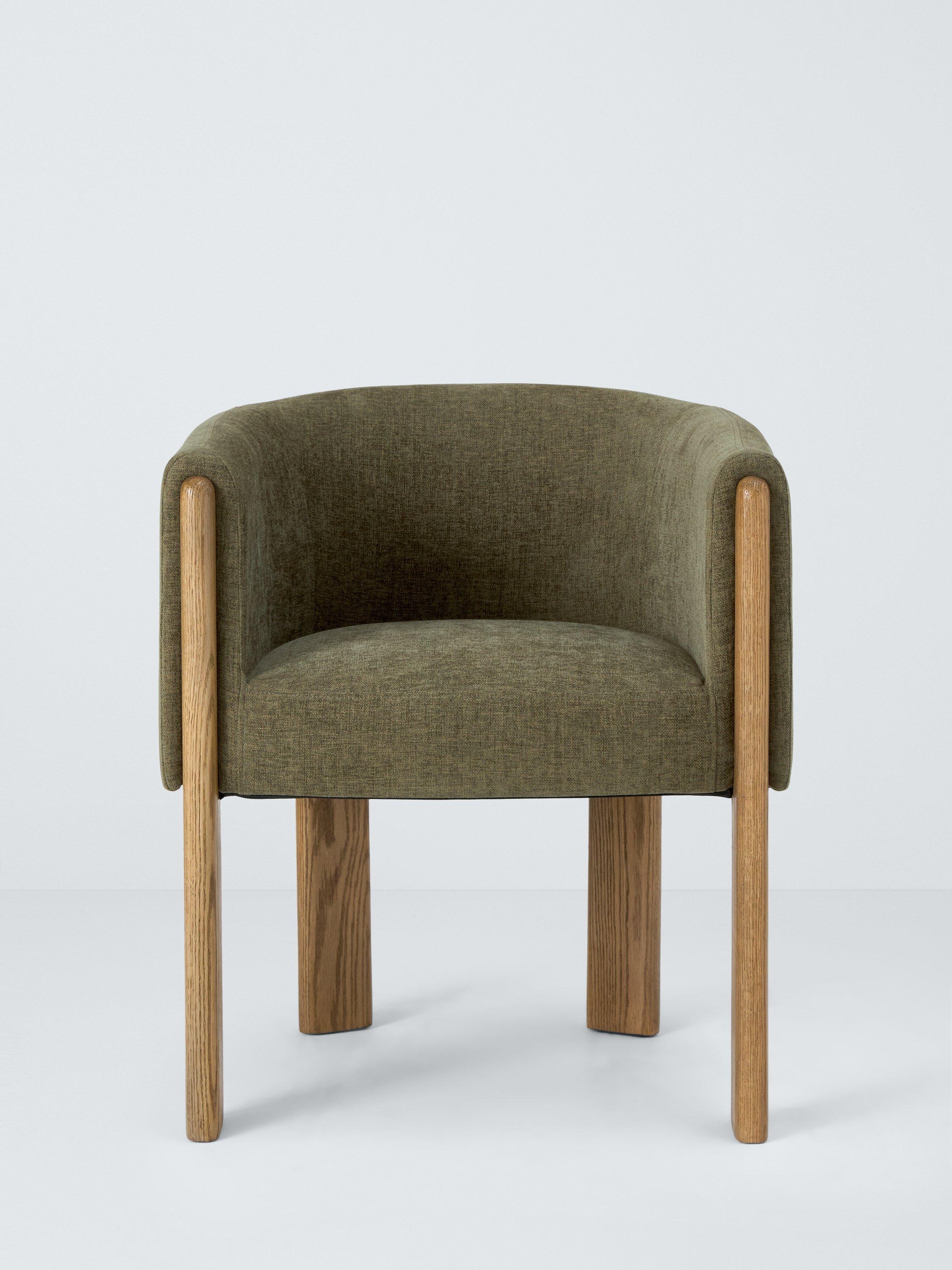 John Lewis Solace tub chair with oak legs, imported from the UK
