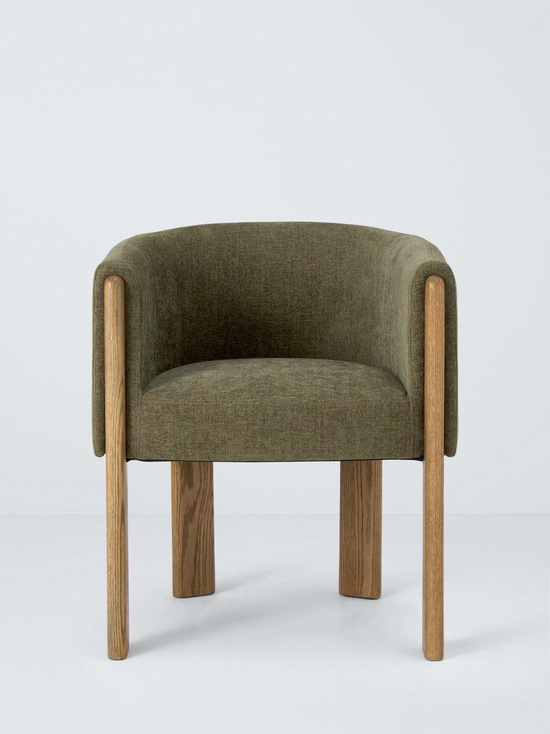 John Lewis Solace tub chair with oak legs, imported from the UK