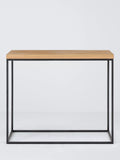 John Lewis Calia solid oak console table, imported from the UK