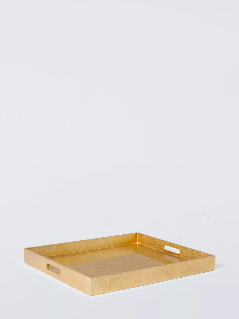 John Lewis gold lacquer rectangular tray 60x50cm - British product