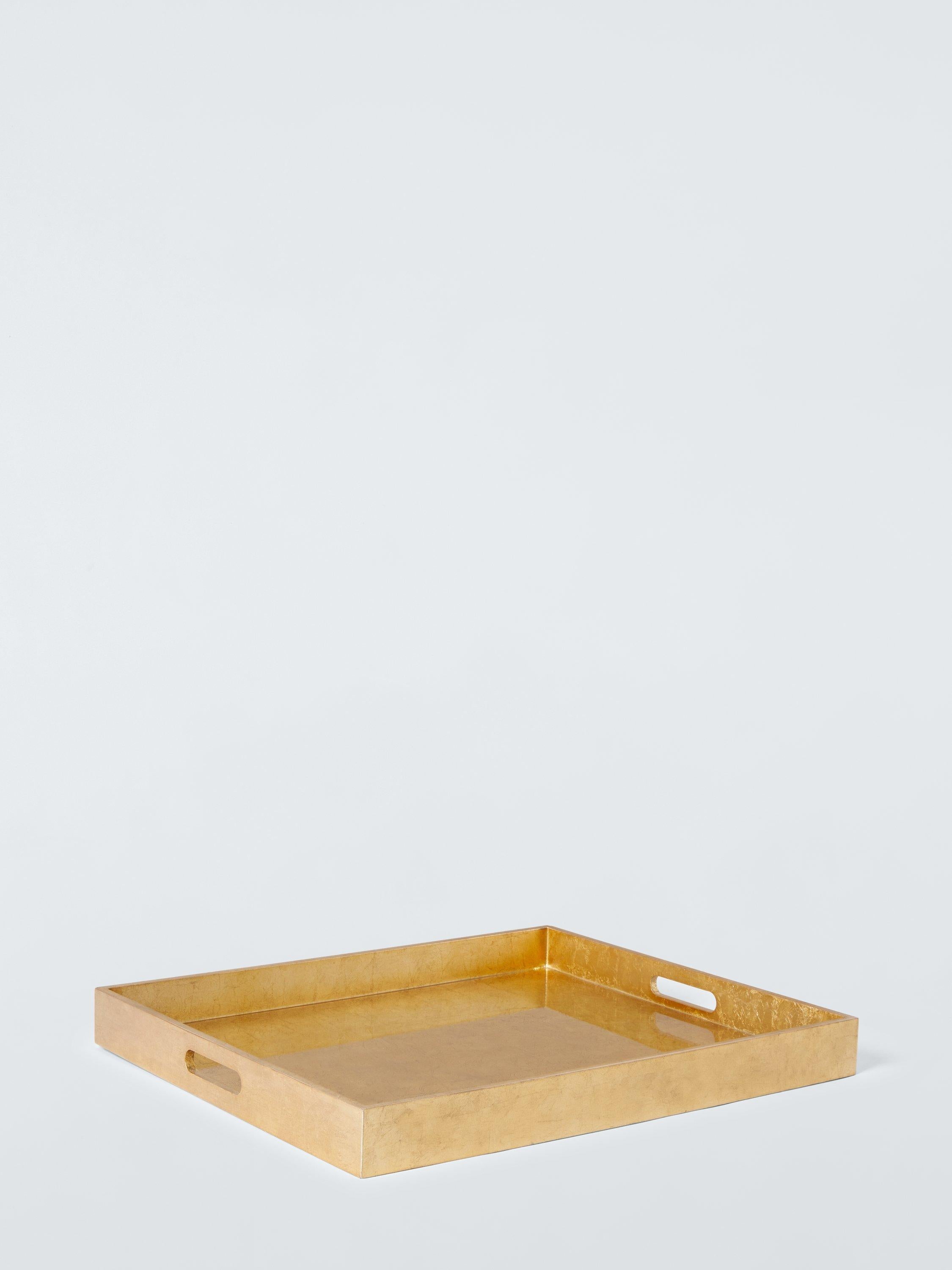John Lewis gold lacquer rectangular tray 60x50cm - British product