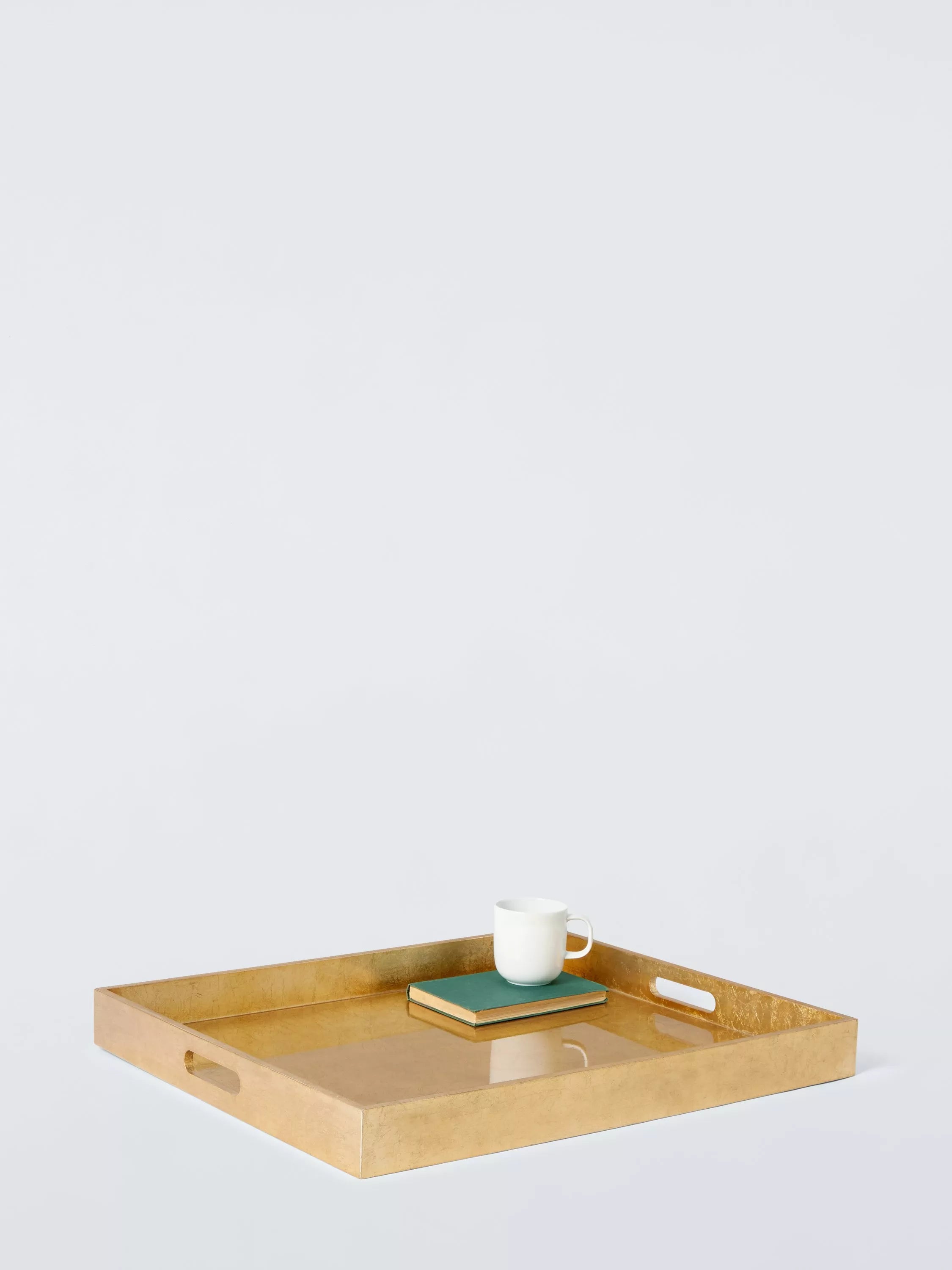 John Lewis gold lacquer rectangular tray 60x50cm - British product
