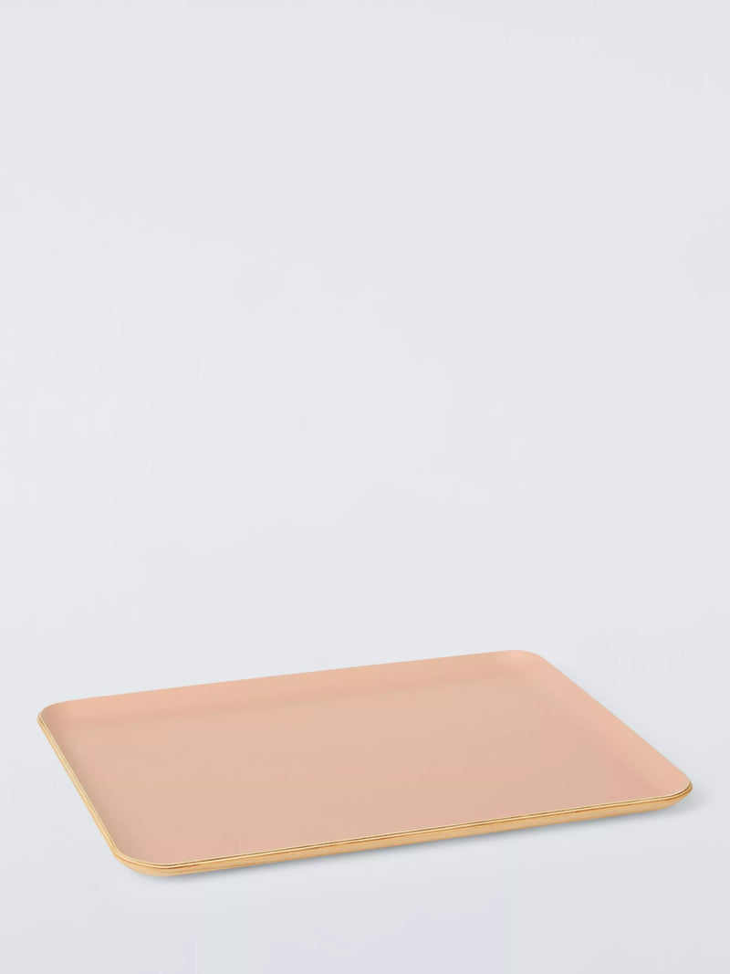 John Lewis The Colour Edit Large Tray, FSC-Certified (Oak/Poplar Wood), Deep Plaster