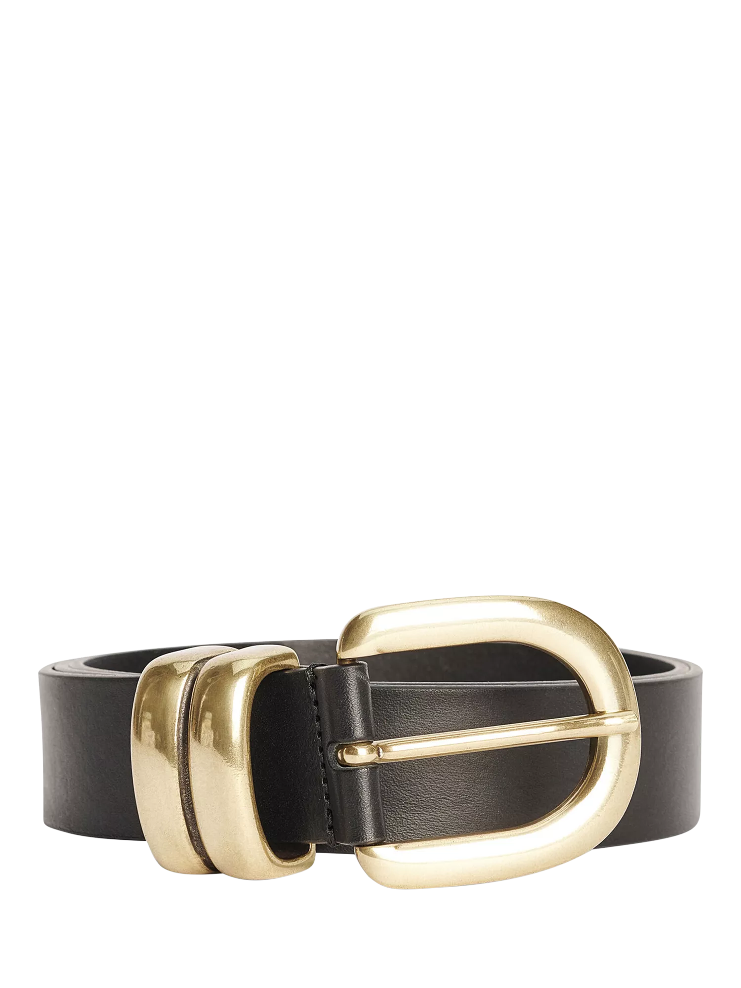 By Malene Birger Leather Zoira Belt, Black, One Size