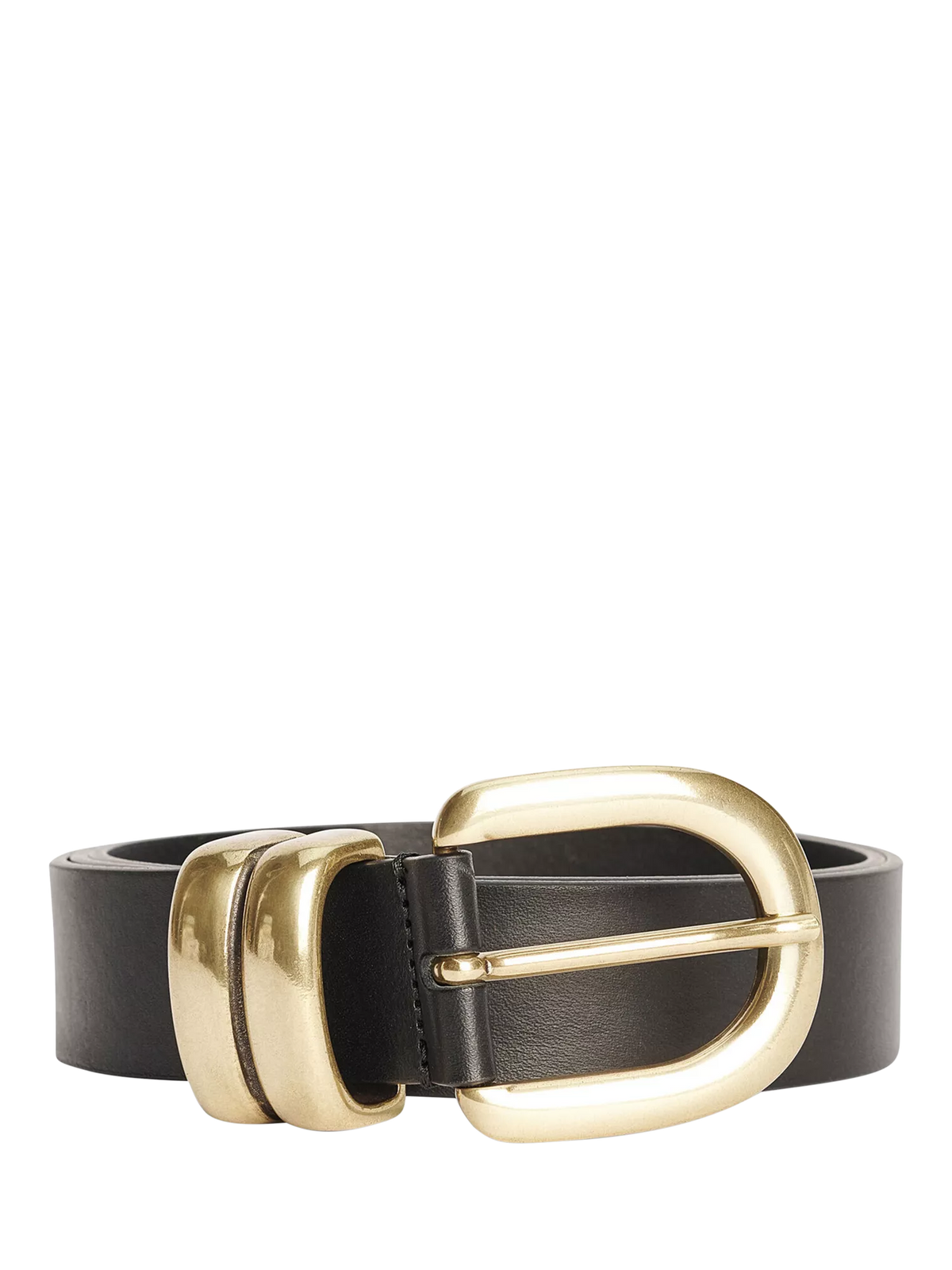By Malene Birger Leather Zoira Belt, Black, One Size