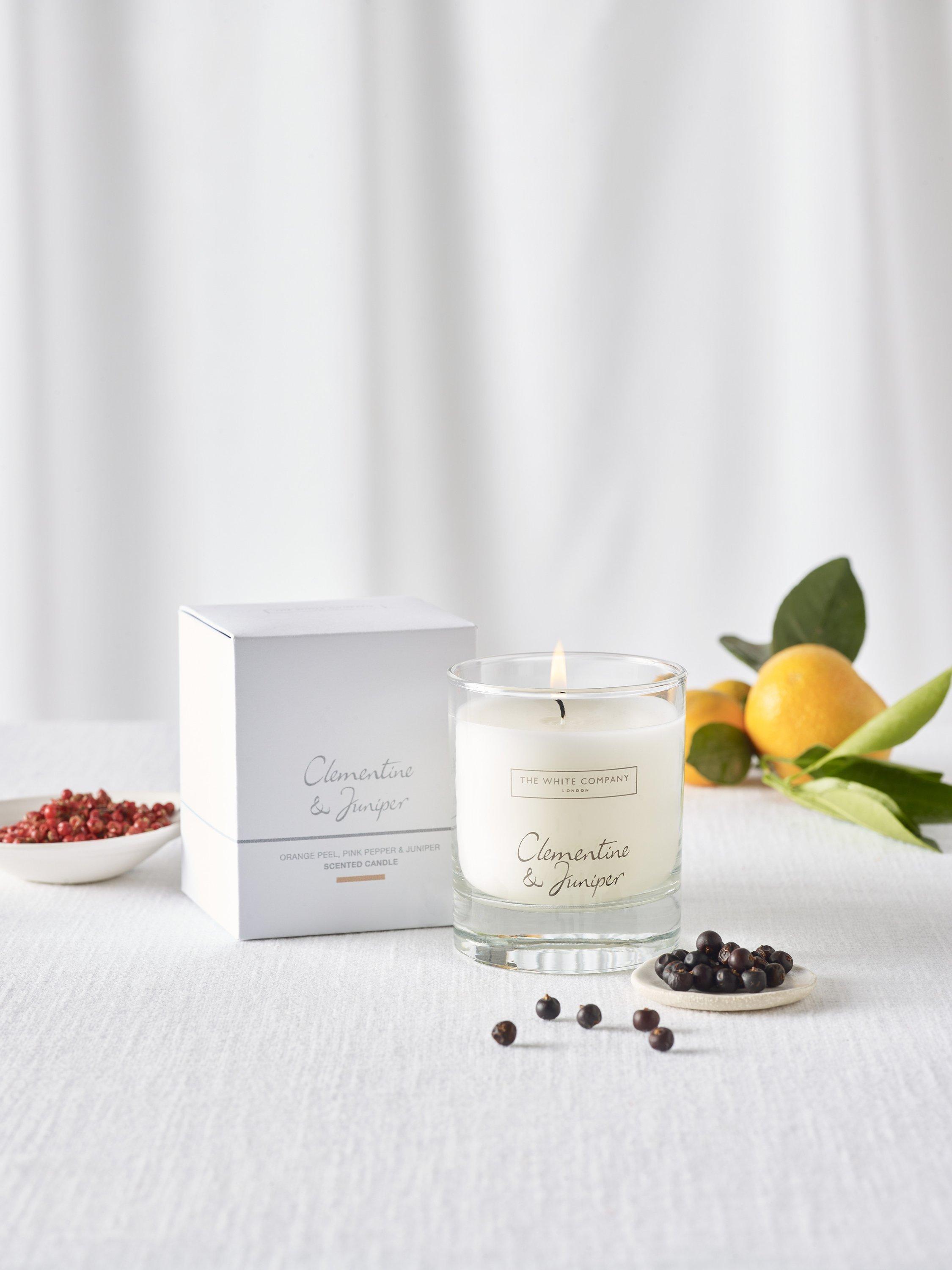 The White Company Clement & Juniper scented candle 210g (British brand)