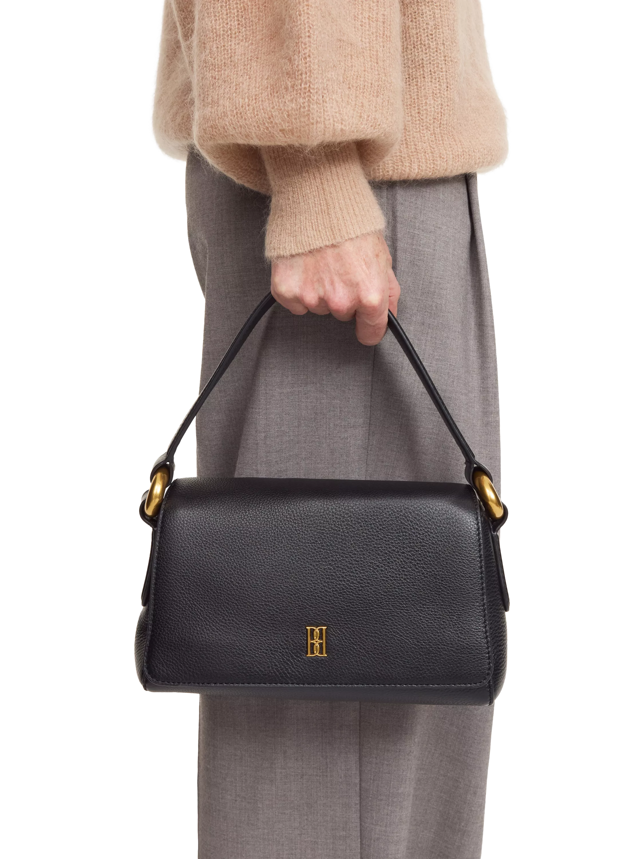 By Malene Birger Lellie black leather shoulder bag (British brand)