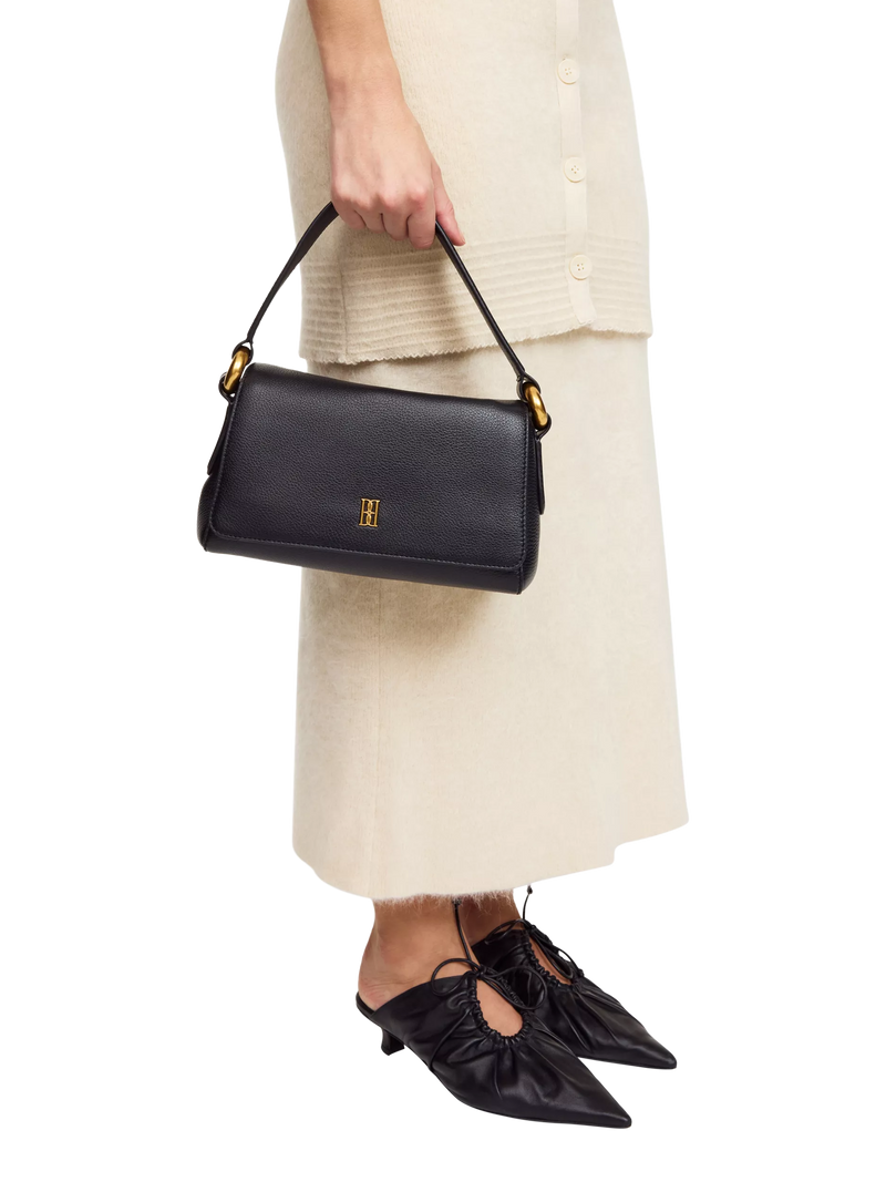 By Malene Birger Lellie black leather shoulder bag (British brand)