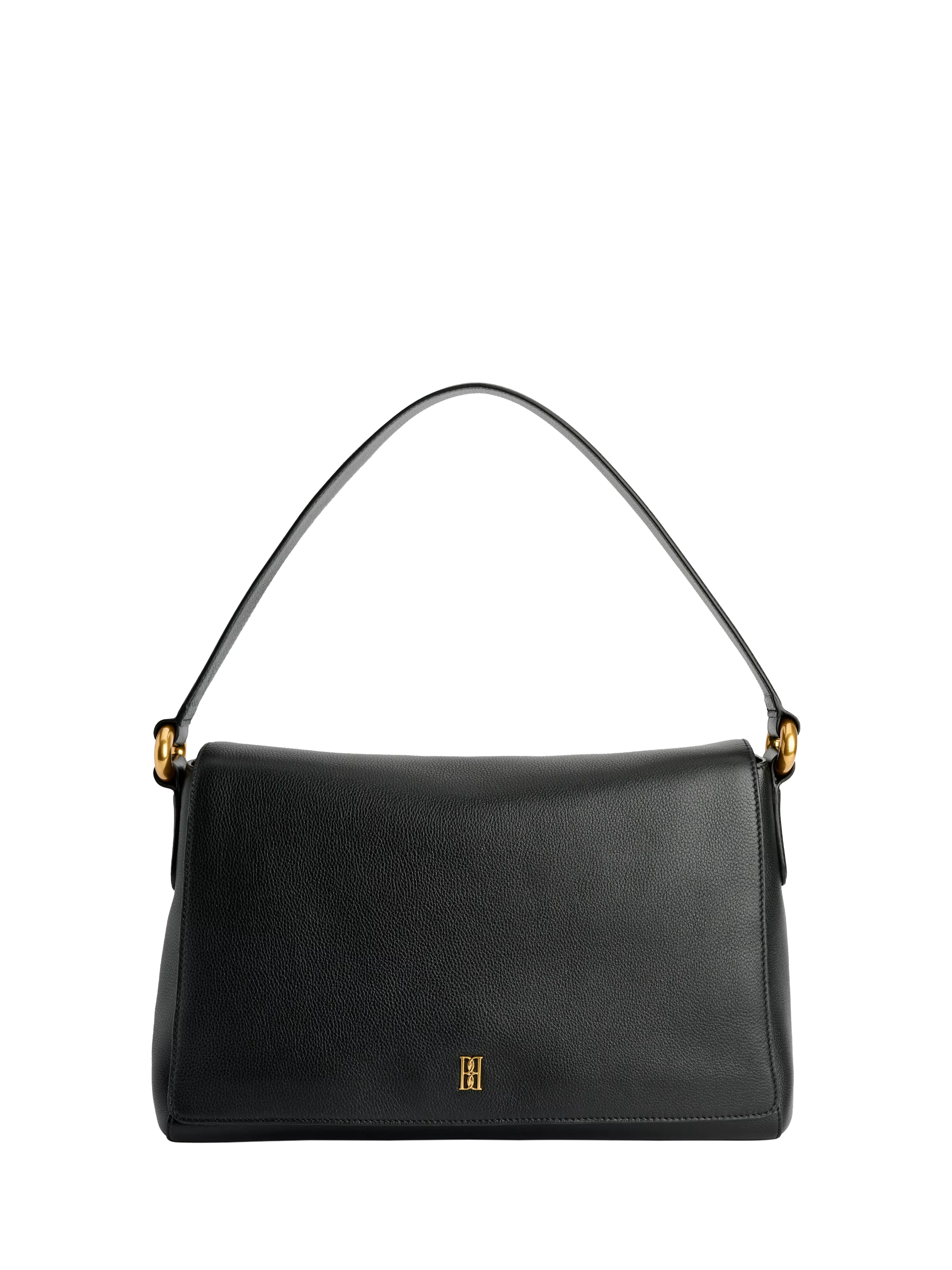 By Malene Birger Lelou black leather shoulder bag, UK version
