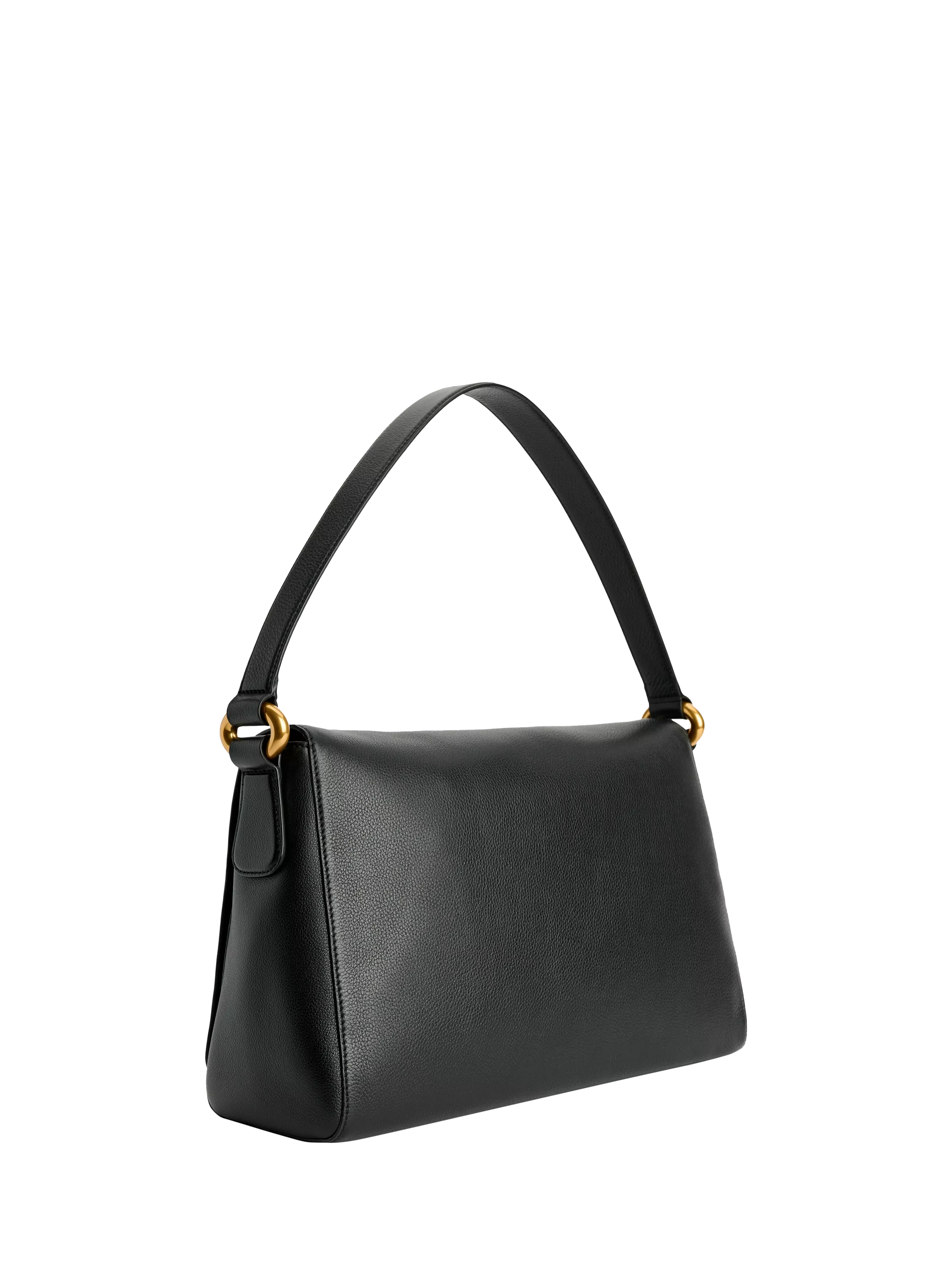 By Malene Birger Lelou black leather shoulder bag, UK version