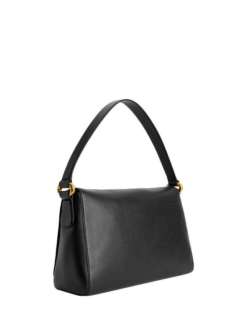 By Malene Birger Lelou black leather shoulder bag, UK version