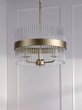 Laura Ashley Alexa pendant light antique brass 3 arm glass rod (British brand)