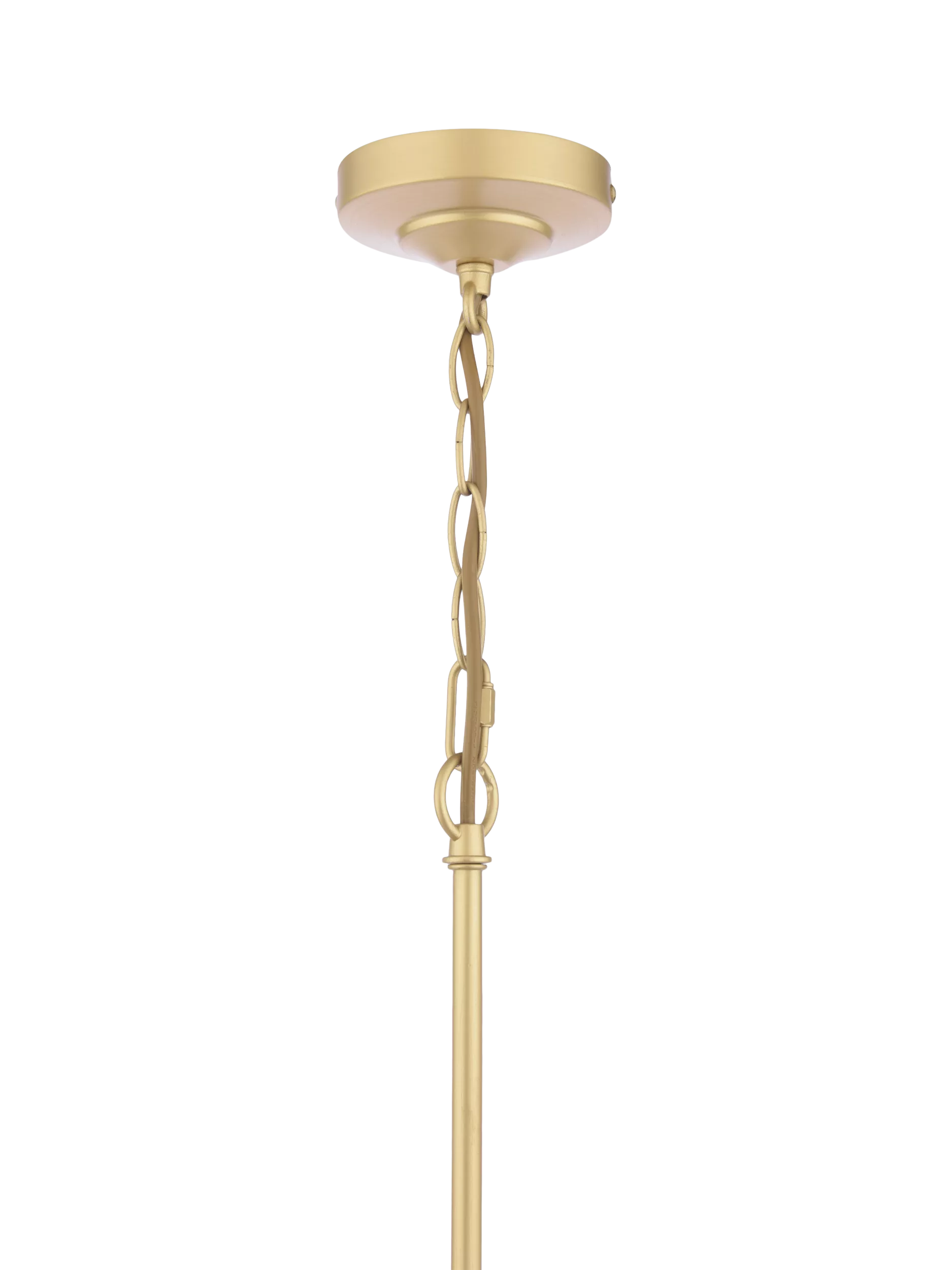 Laura Ashley Alexa pendant light antique brass 3 arm glass rod (British brand)