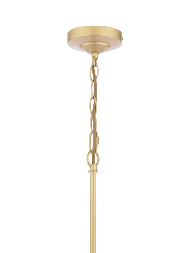 Laura Ashley Alexa pendant light antique brass 3 arm glass rod (British brand)