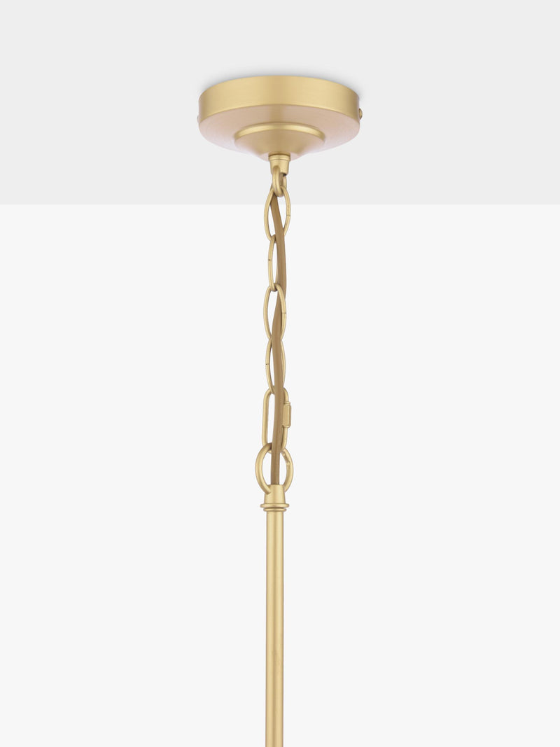 Laura Ashley Alexa pendant light antique brass 3 arm glass rod (British brand)
