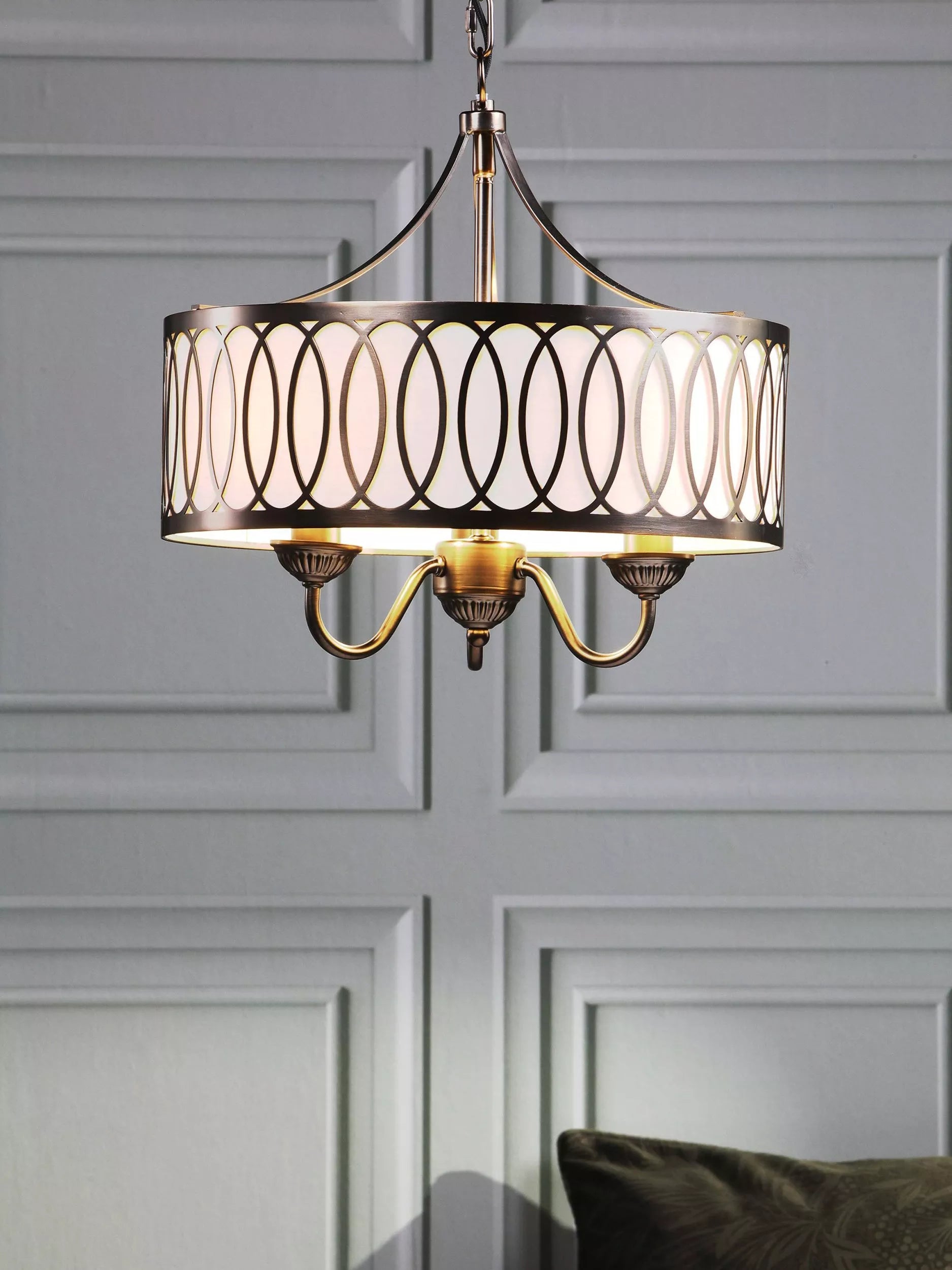 Laura Ashley Allerford pendant light in satin bronze (British brand)