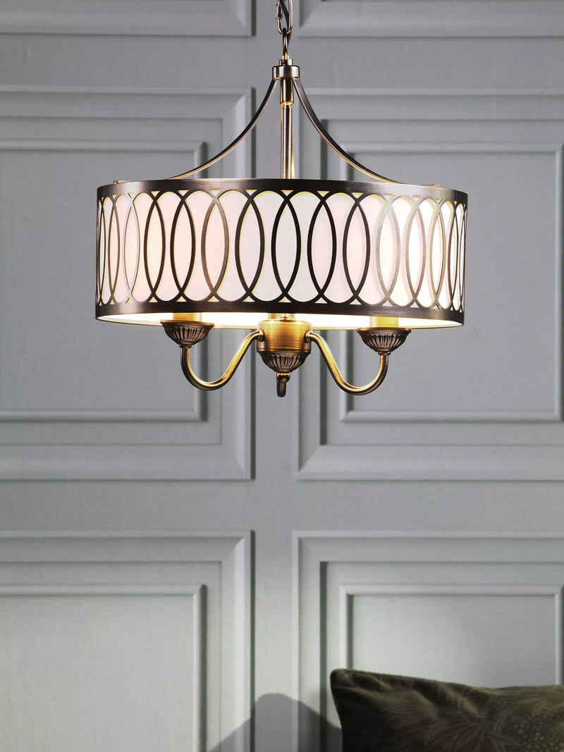 Laura Ashley Allerford pendant light in satin bronze (British brand)