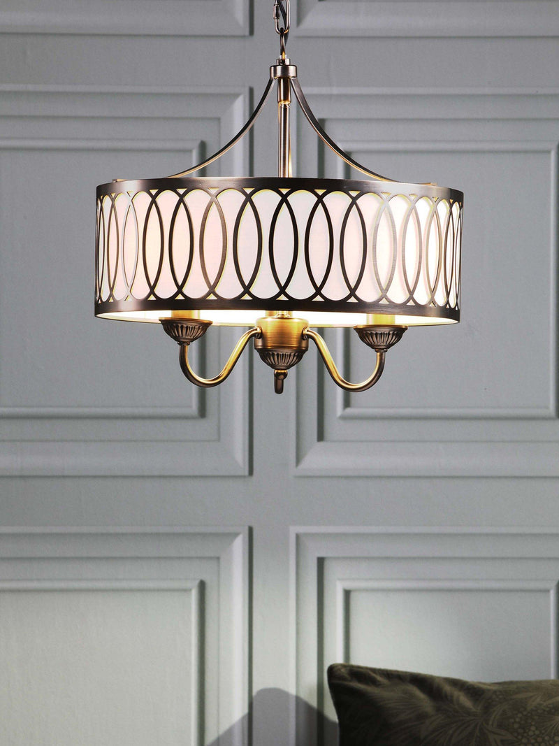 Laura Ashley Allerford pendant light in satin bronze (British brand)
