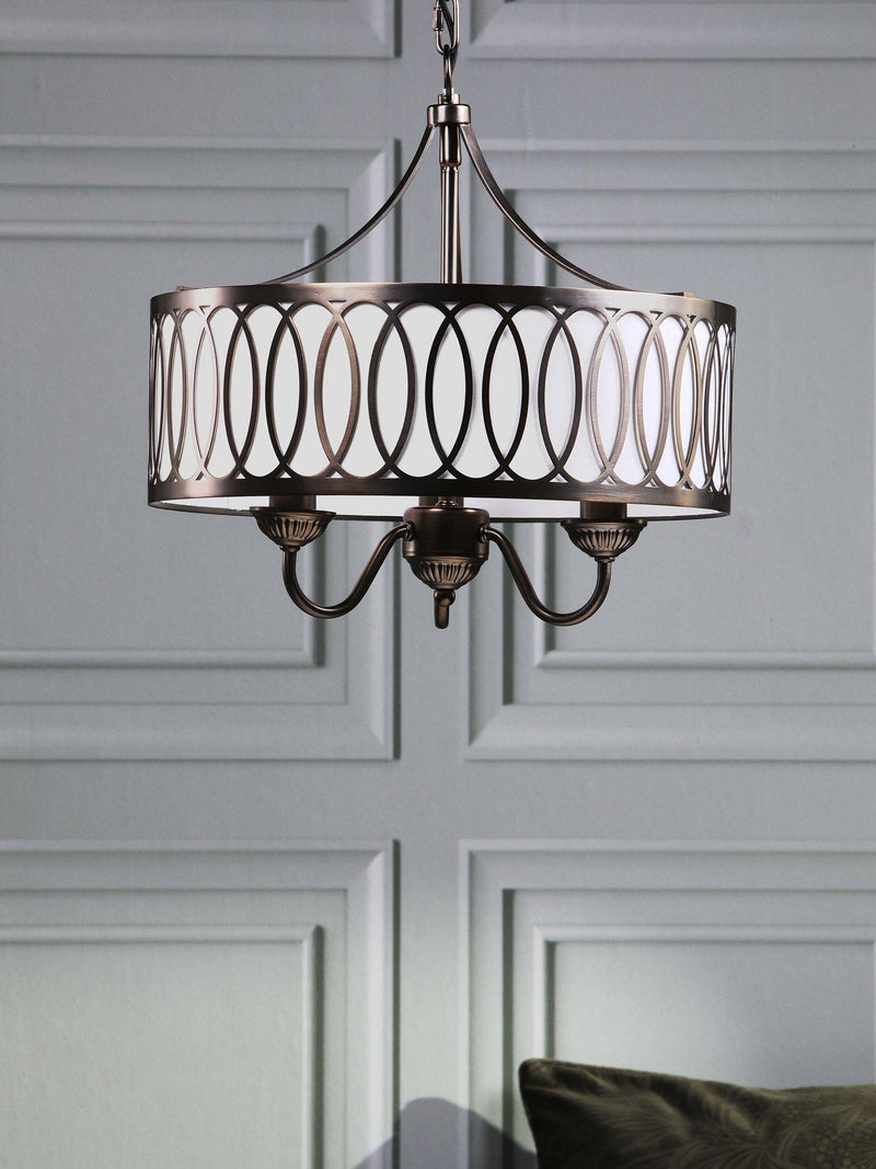 Laura Ashley Allerford pendant light in satin bronze (British brand)