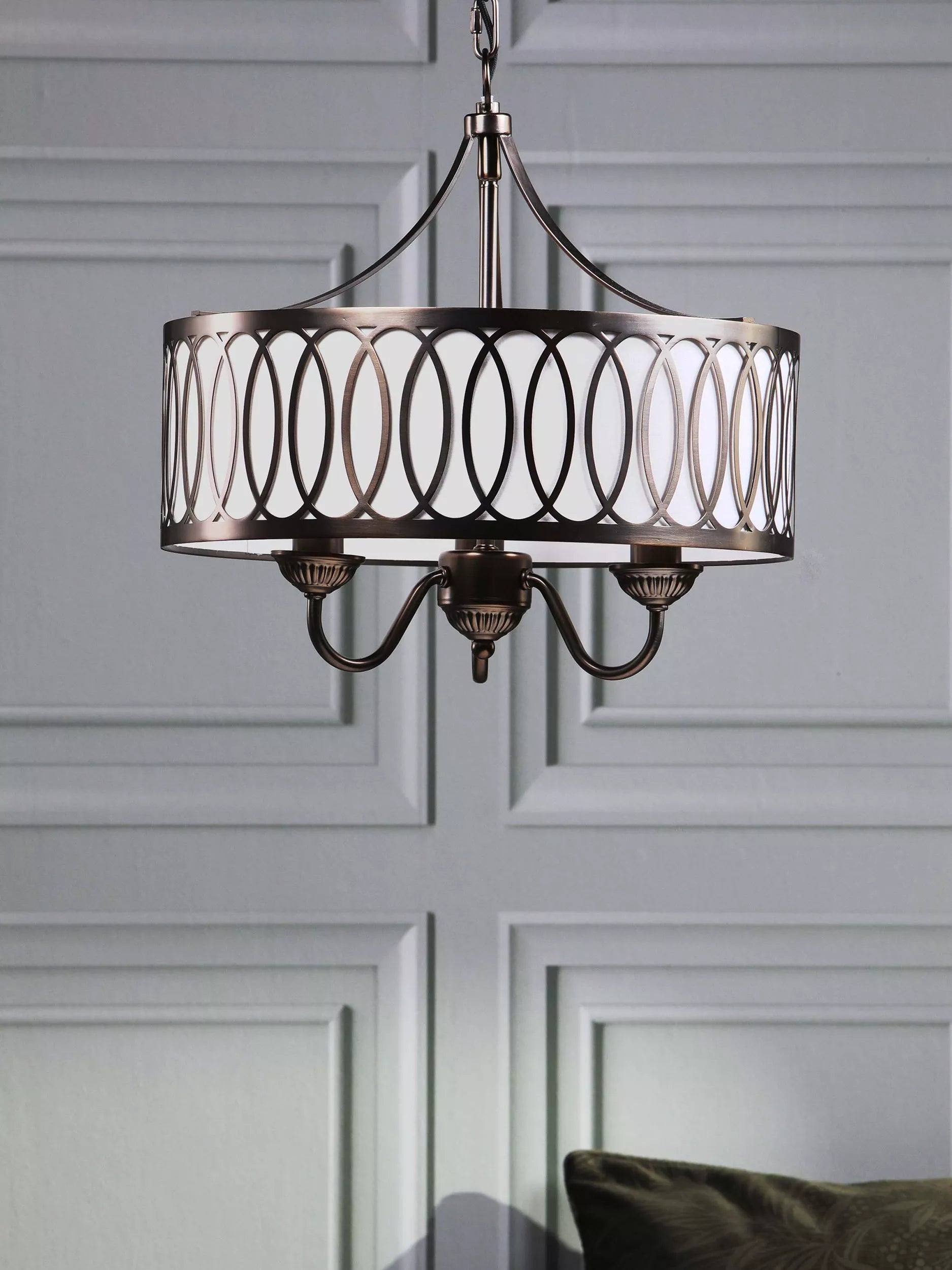 Laura Ashley Allerford pendant light in satin bronze (British brand)