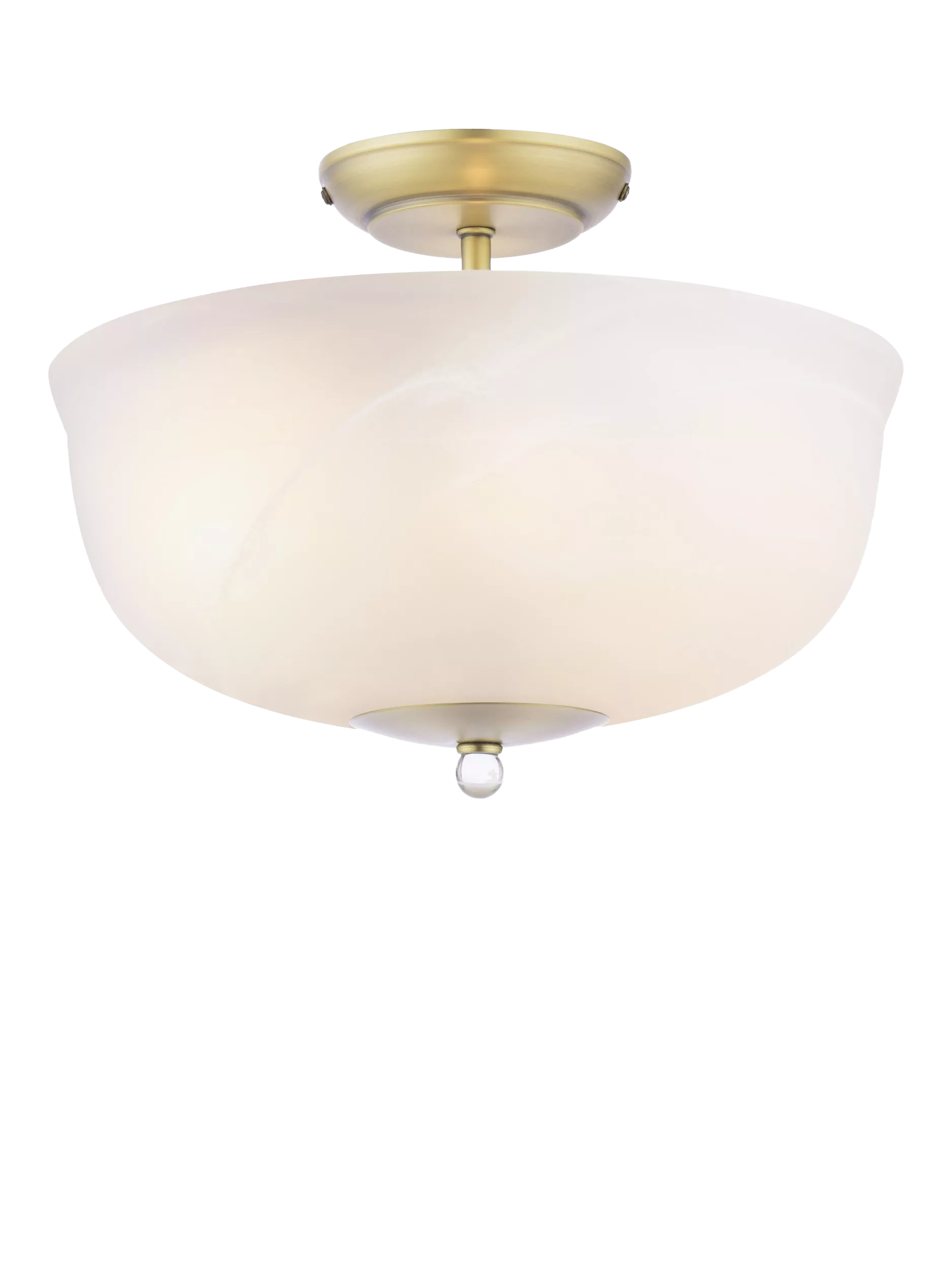 Laura Ashley Cossington semi-flush ceiling light antique brass 33cm - British product