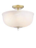 Laura Ashley Cossington semi-flush ceiling light antique brass 33cm - British product