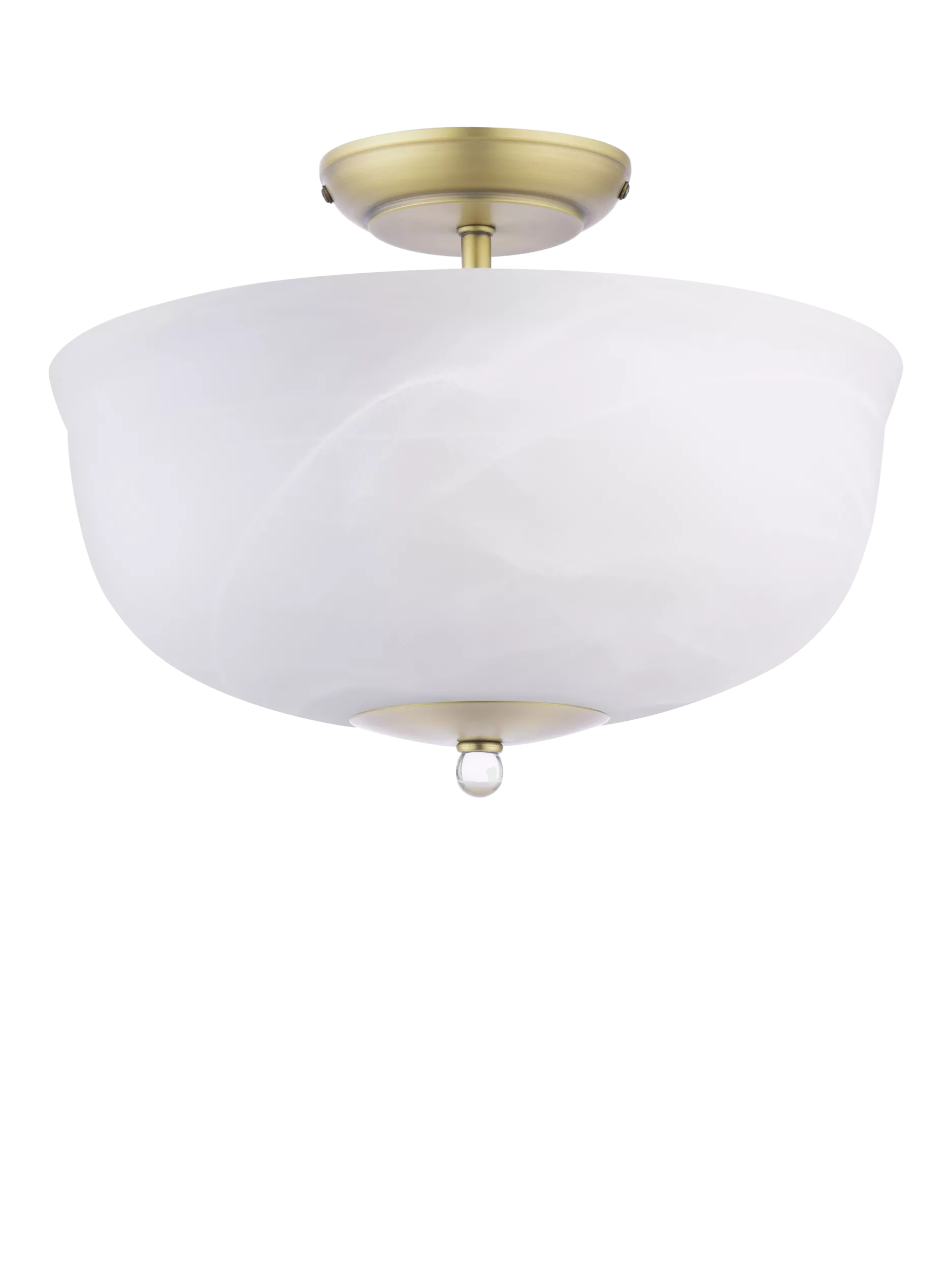 Laura Ashley Cossington semi-flush ceiling light antique brass 33cm - British product