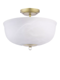Laura Ashley Cossington semi-flush ceiling light antique brass 33cm - British product