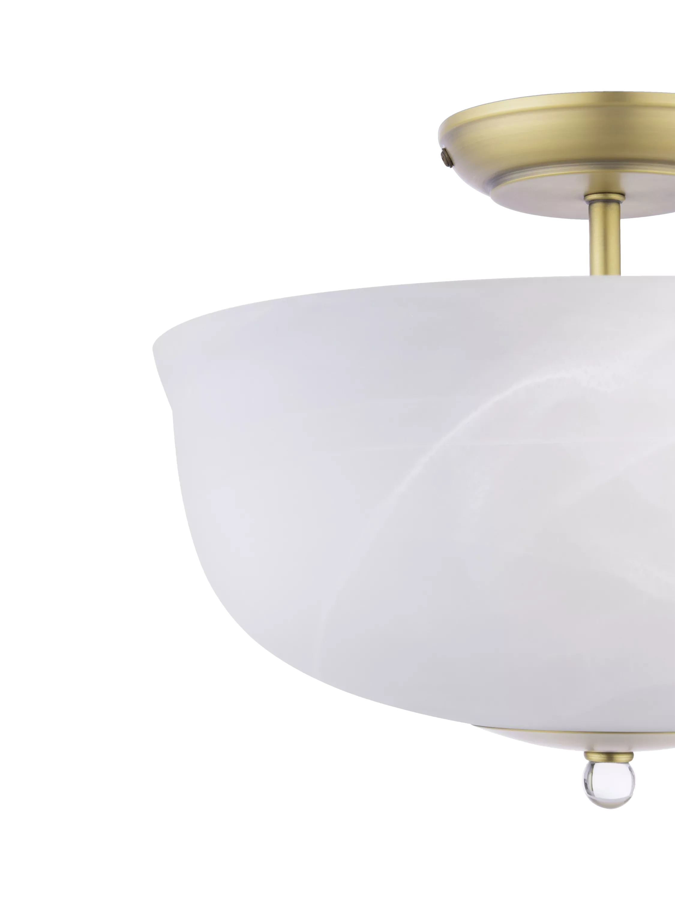 Laura Ashley Cossington semi-flush ceiling light antique brass 33cm - British product
