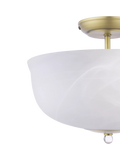 Laura Ashley Cossington semi-flush ceiling light antique brass 33cm - British product