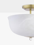 Laura Ashley Cossington semi-flush ceiling light antique brass 33cm - British product