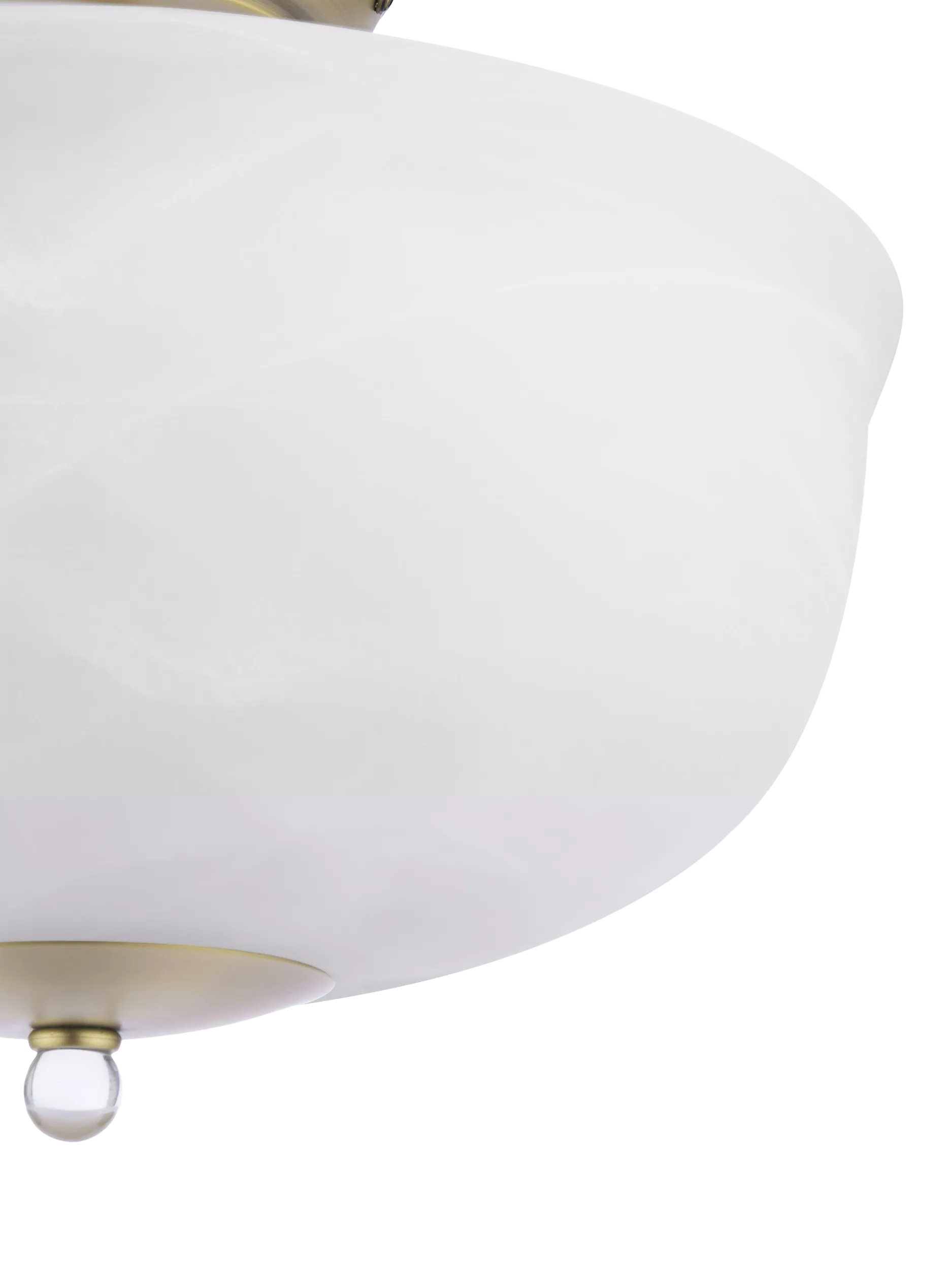 Laura Ashley Cossington semi-flush ceiling light antique brass 33cm - British product